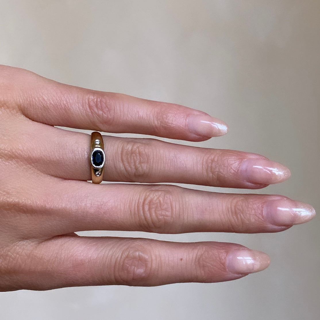 Oval Sapphire and Diamond Ring