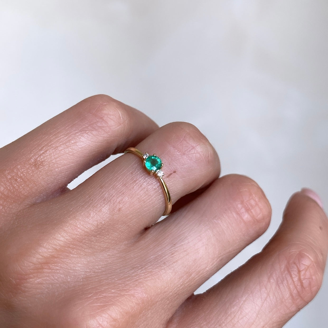 Emerald and Diamond Ring