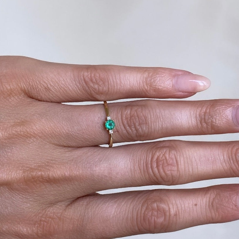 Emerald and Diamond Ring