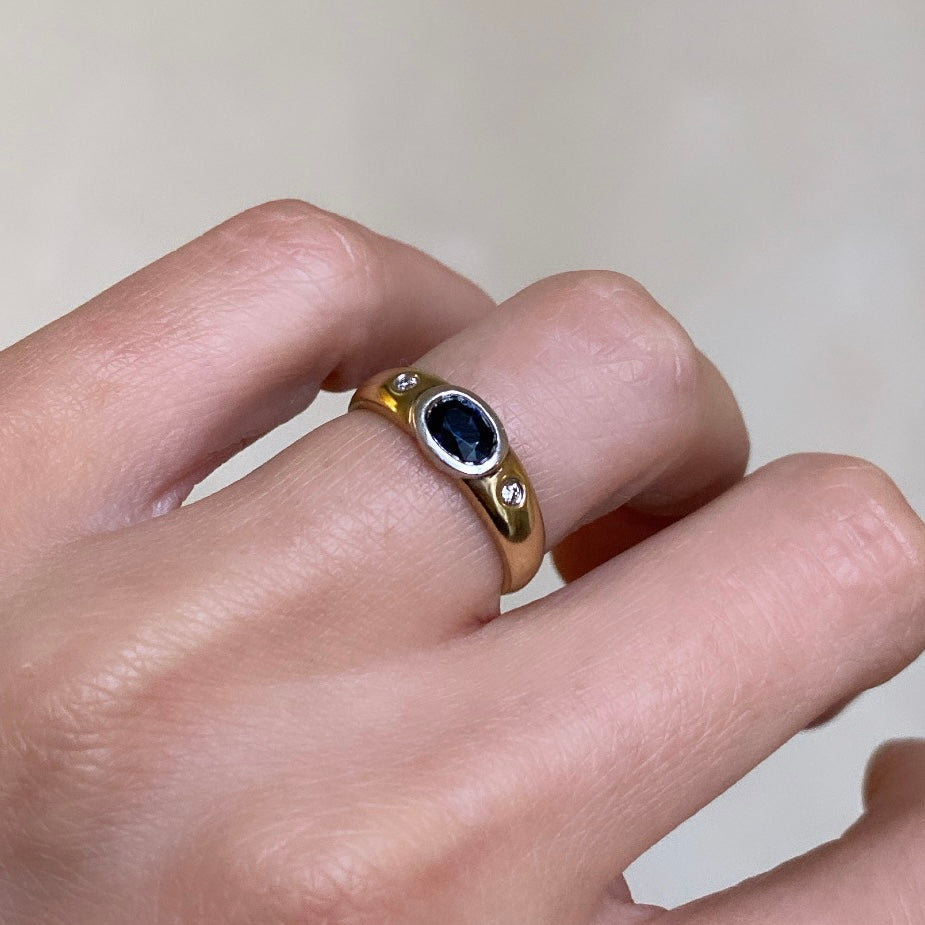 Oval Sapphire and Diamond Ring