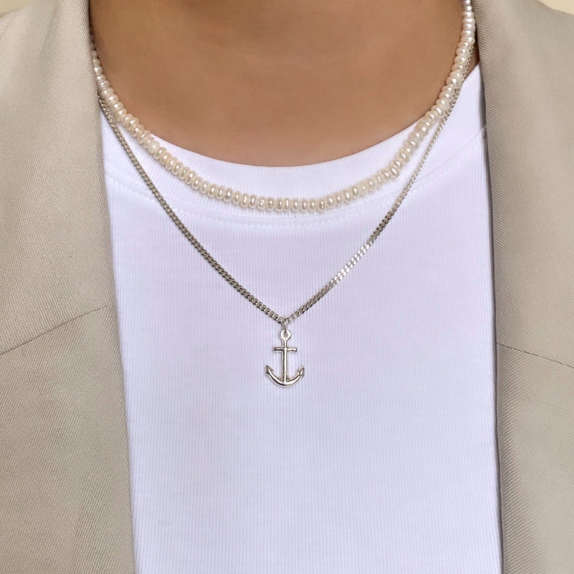 Anchor Silver Charm