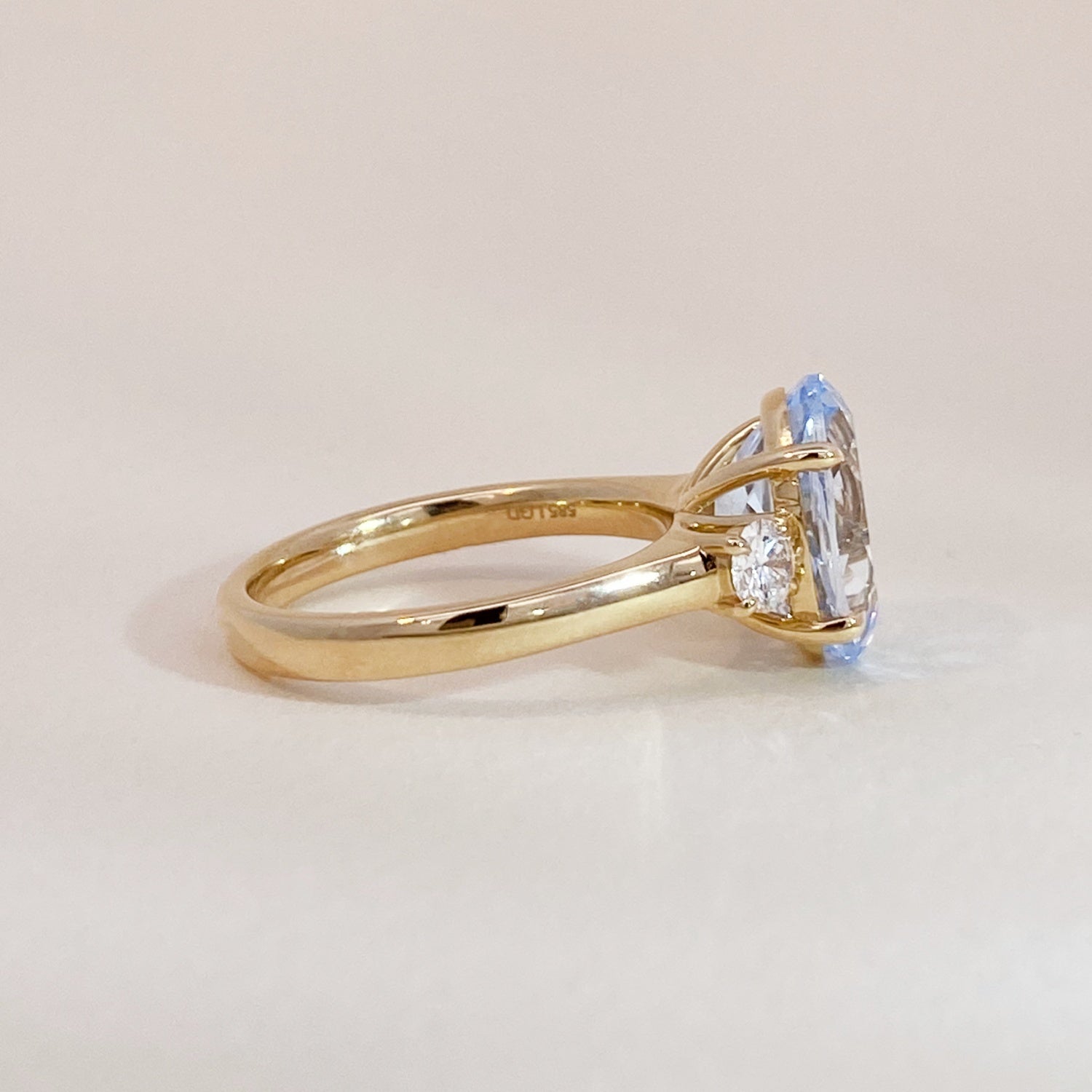 Blue Topaz & Diamond Ring