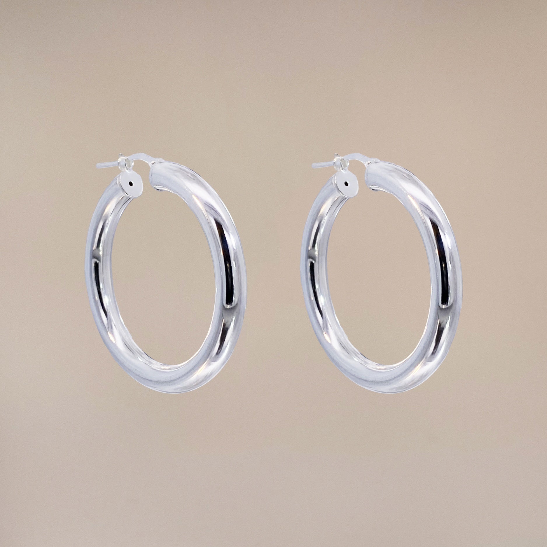 Bold Hoops Large Silver