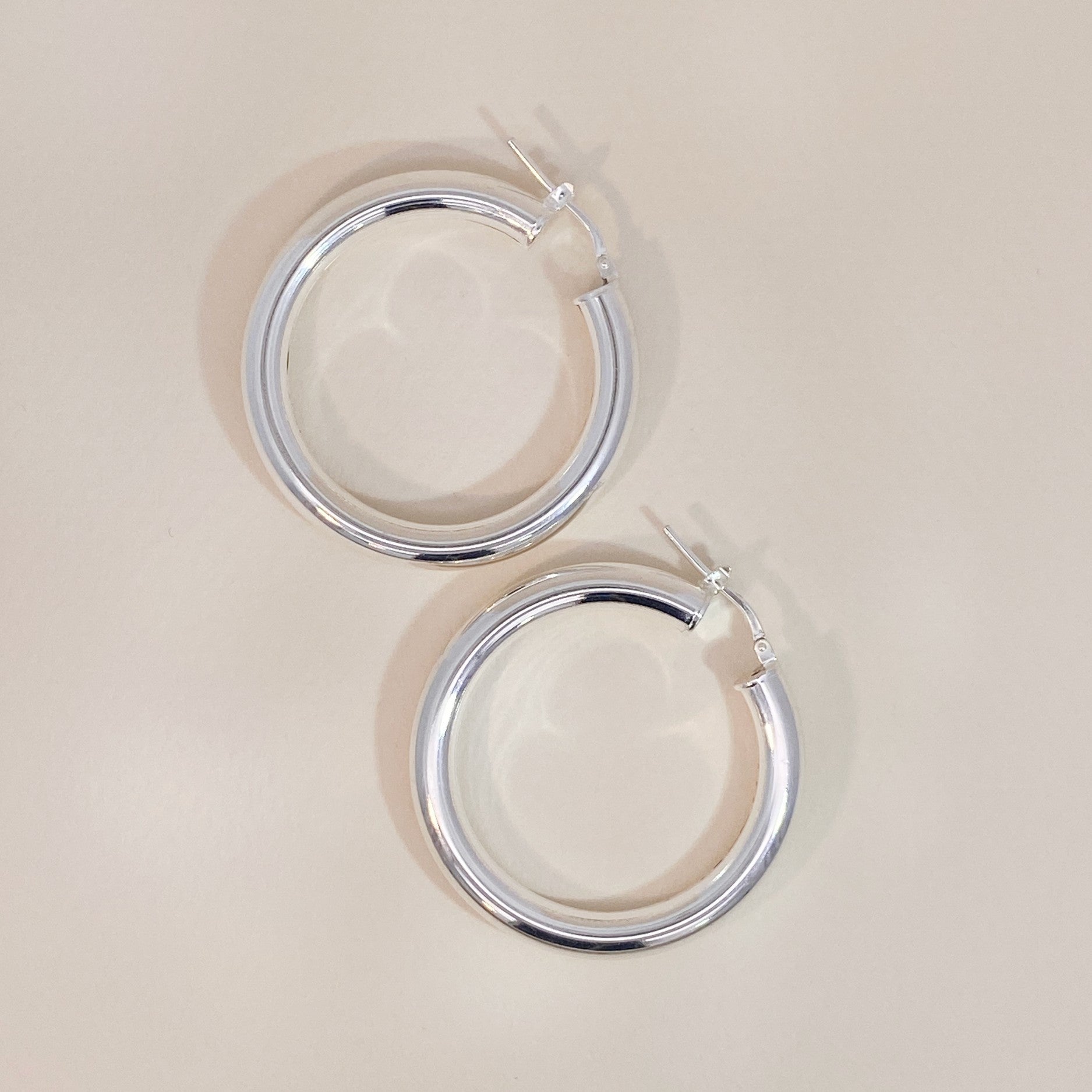 Bold Silver Hoops