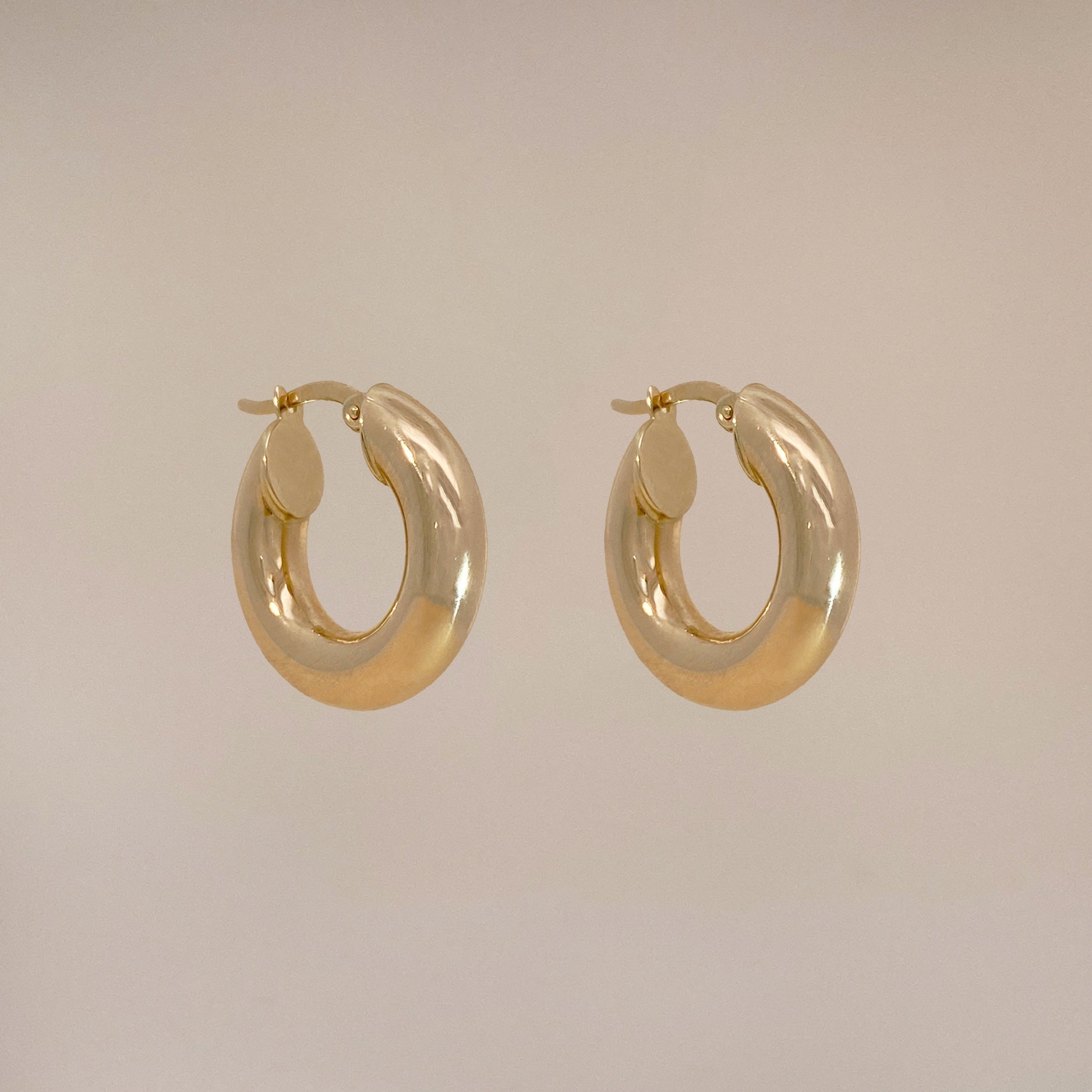 Chubby Tube Hoops Golden