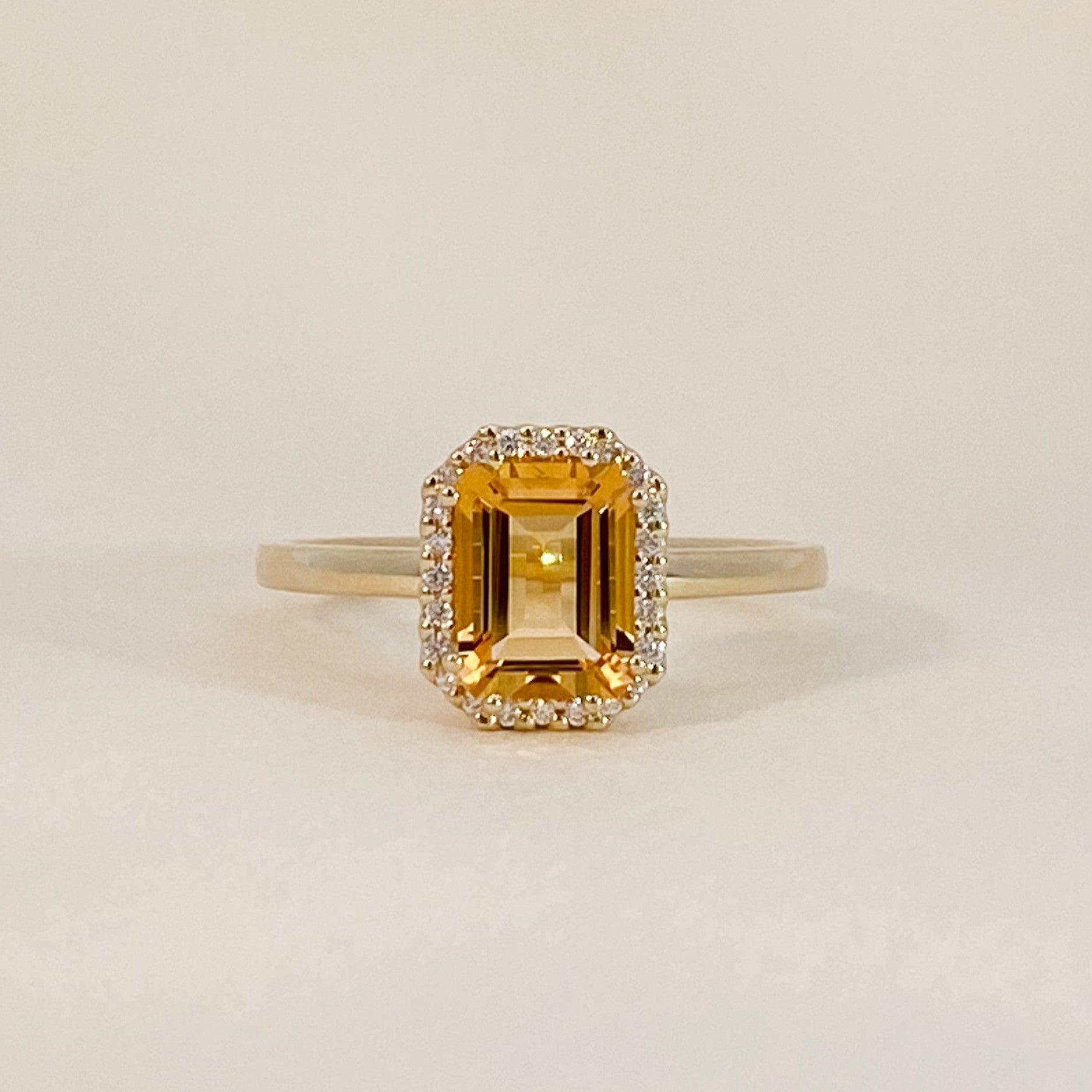 Citrien Diamanten Ring