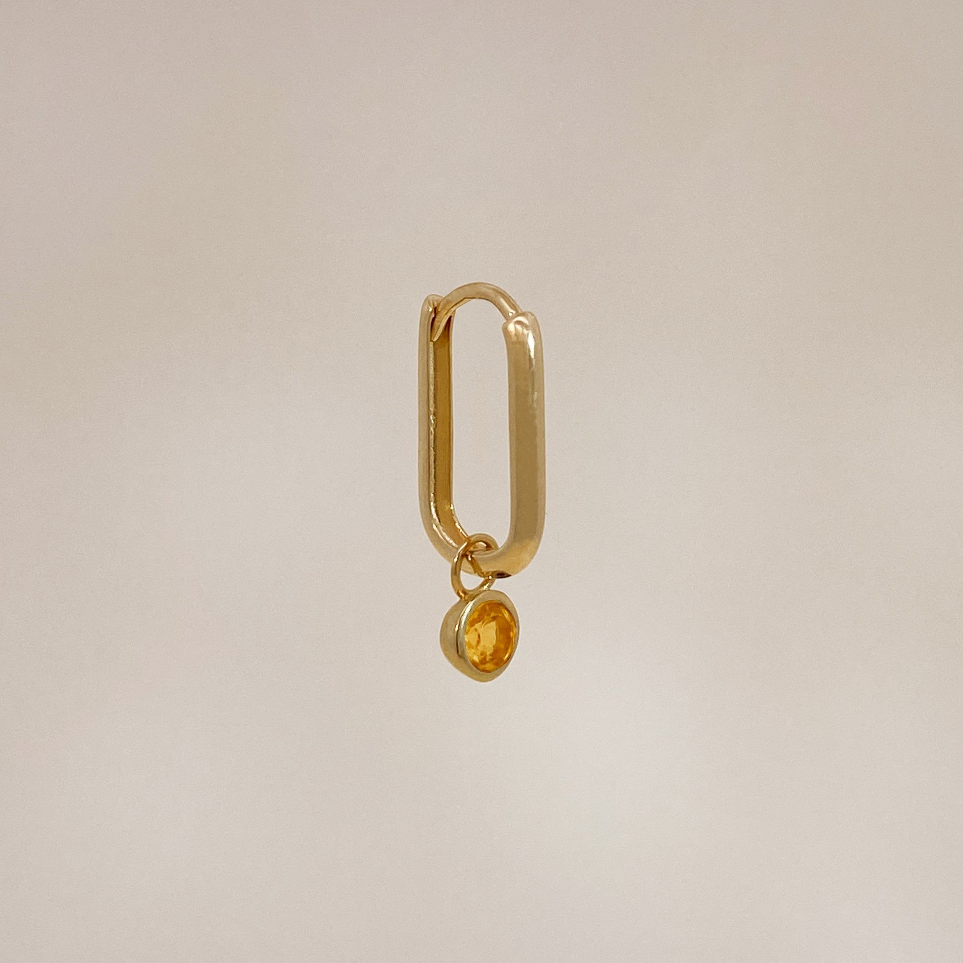 Citrine earring charm