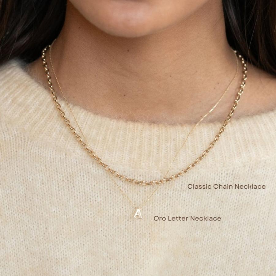 Classic chain en Oro letter ketting