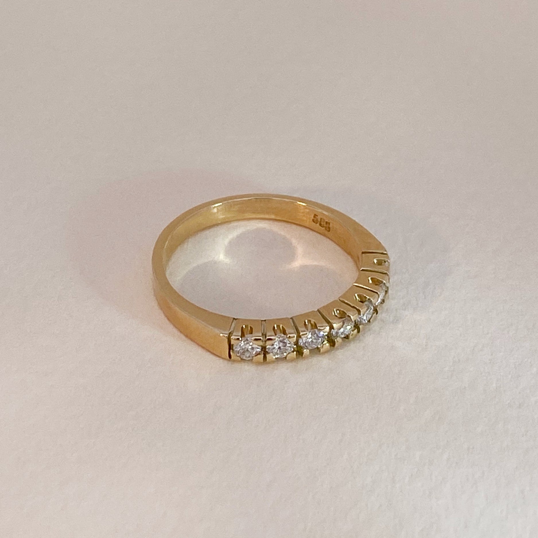 Diamant Rij Ring Oro