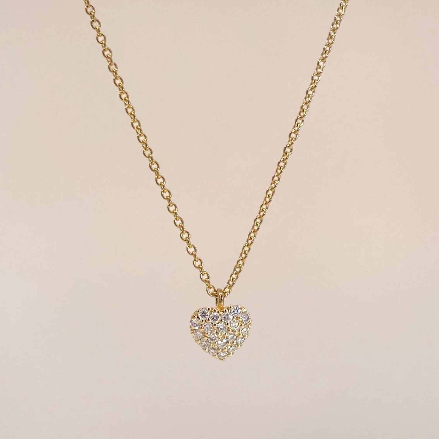 Diamant hart ketting