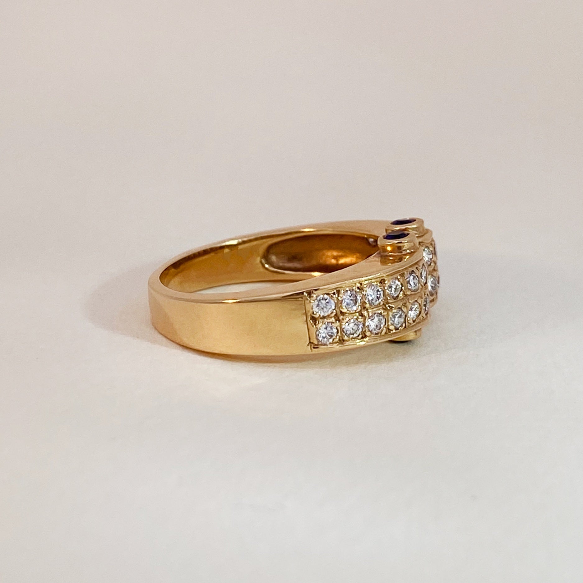 Double Diamonds Arche Ring