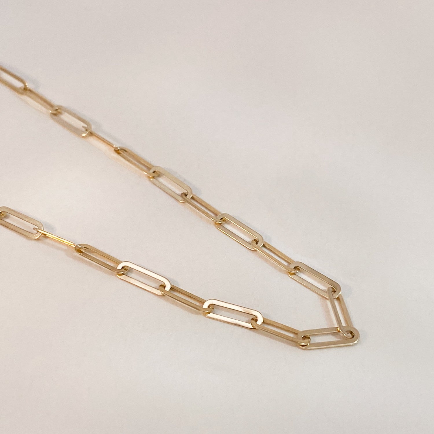 Flat Paperclip Necklace