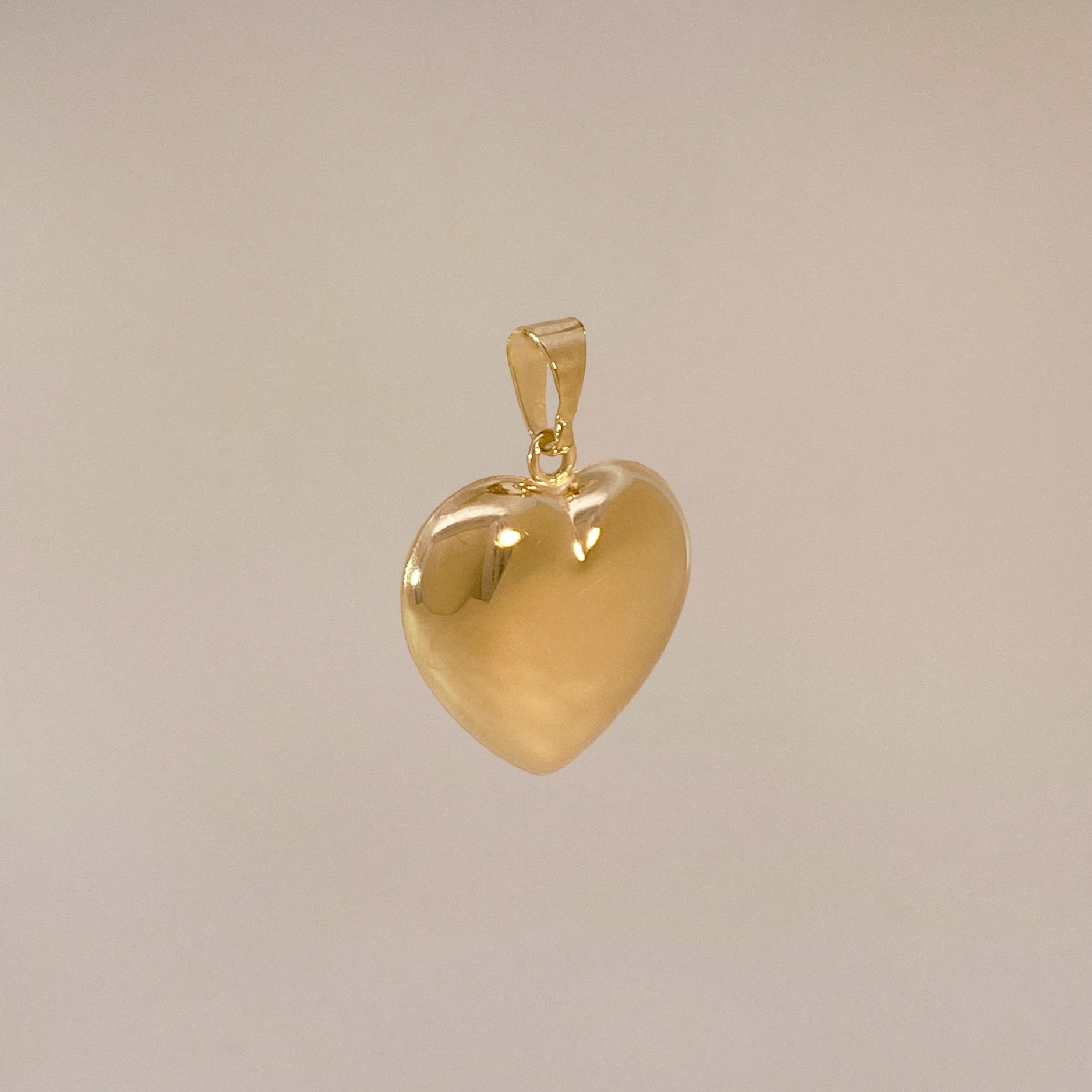 Gold Heart Pendant Large