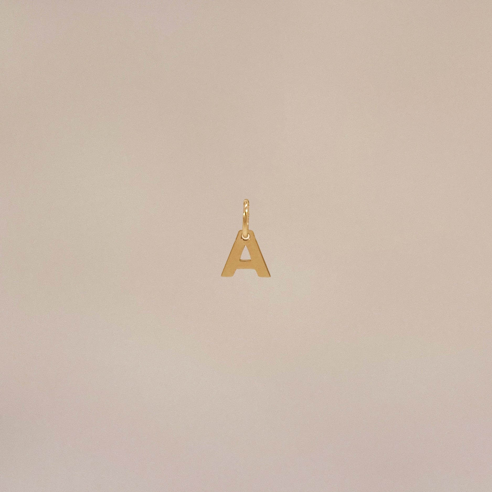 Gold Letter Charm-A