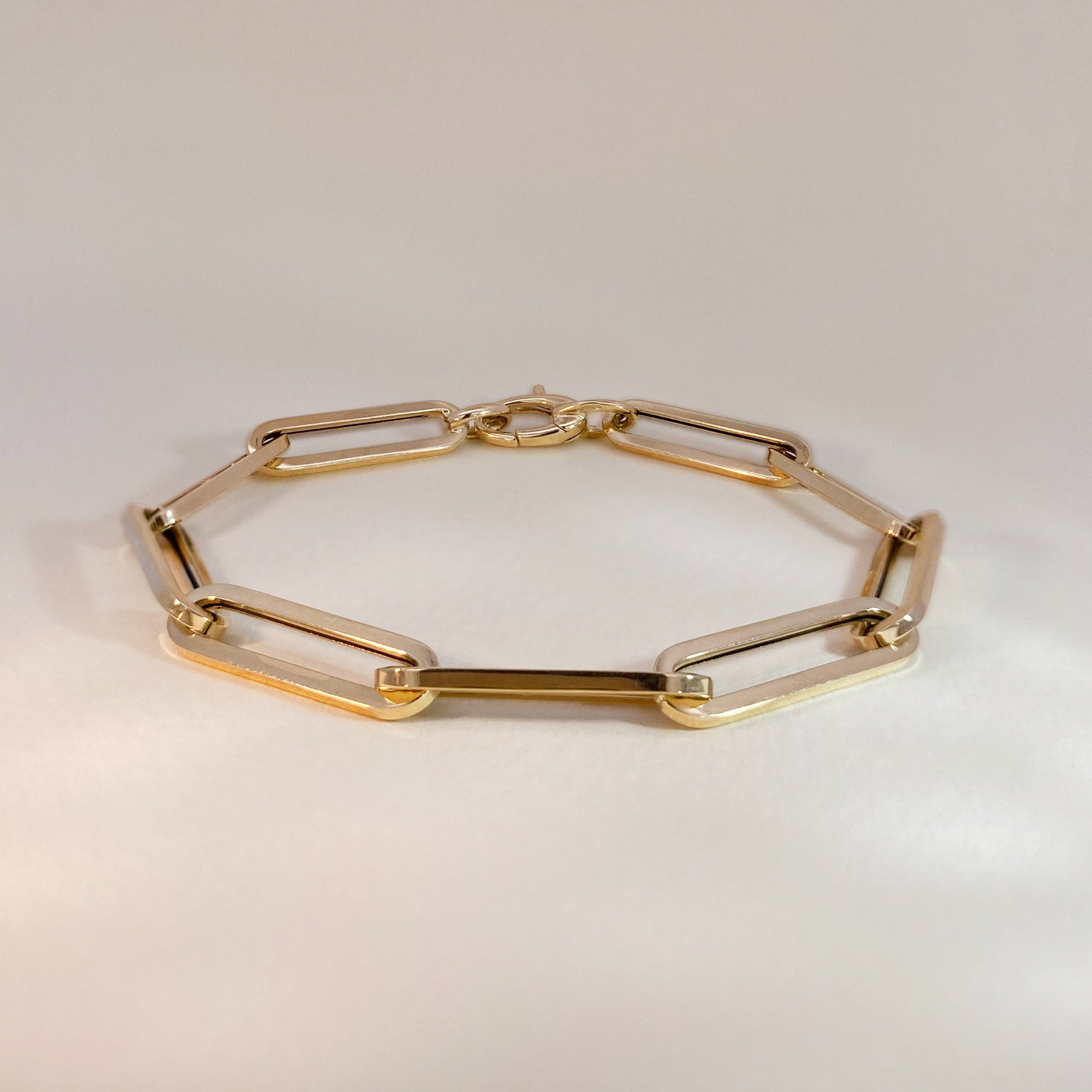 Gold Statement Paperclip Bracelet