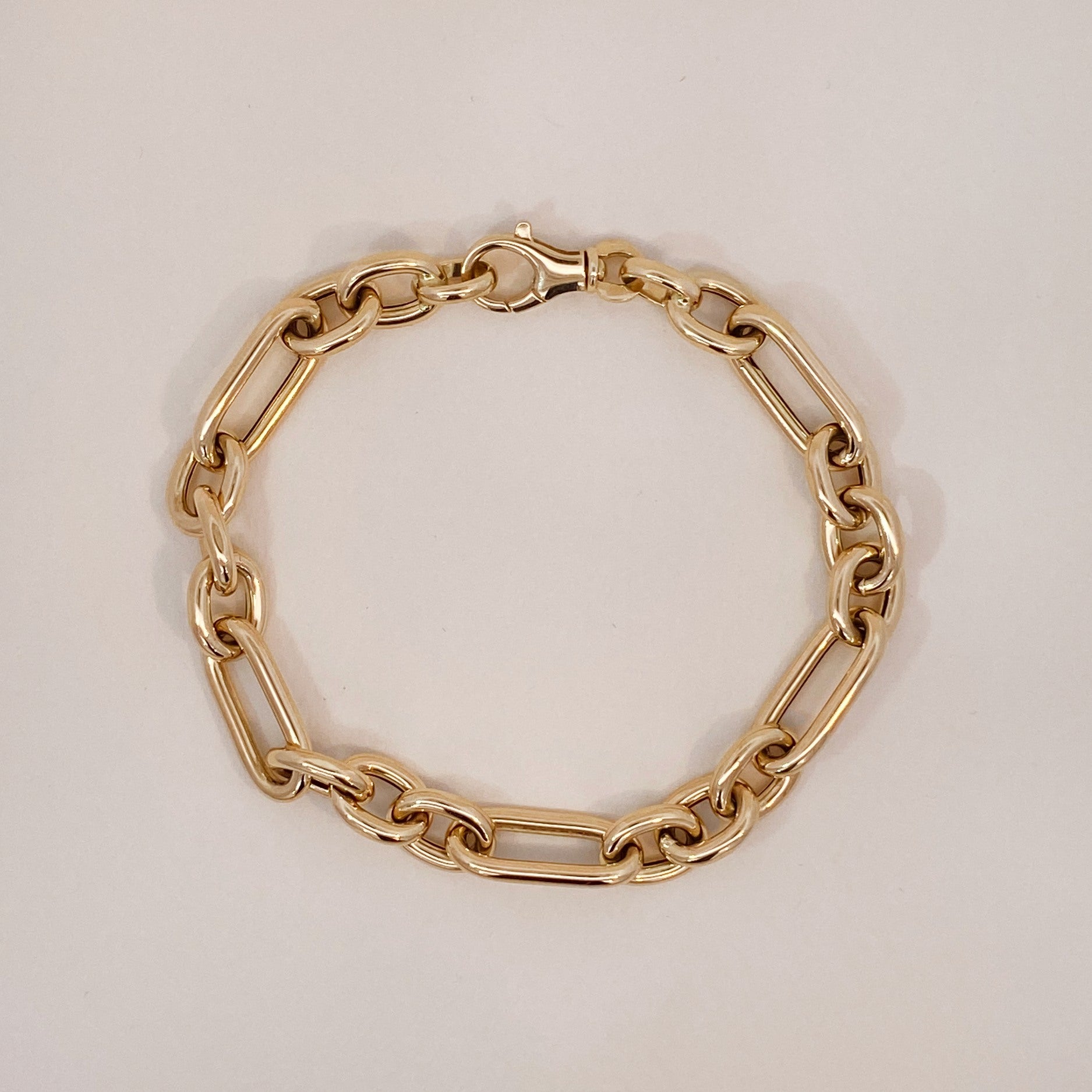 Gold Unique Bold Chain Bracelet