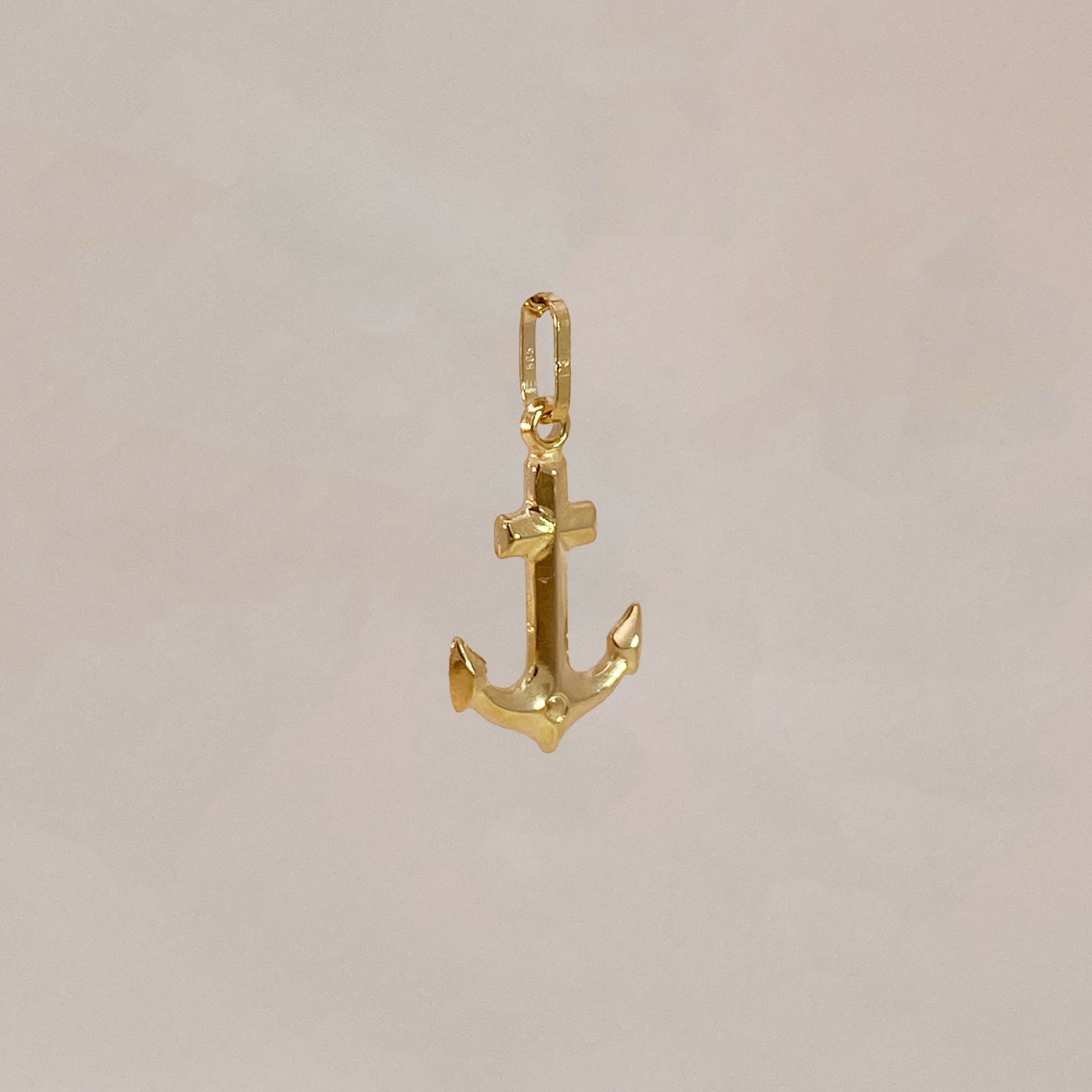 Golden Anchor Charm