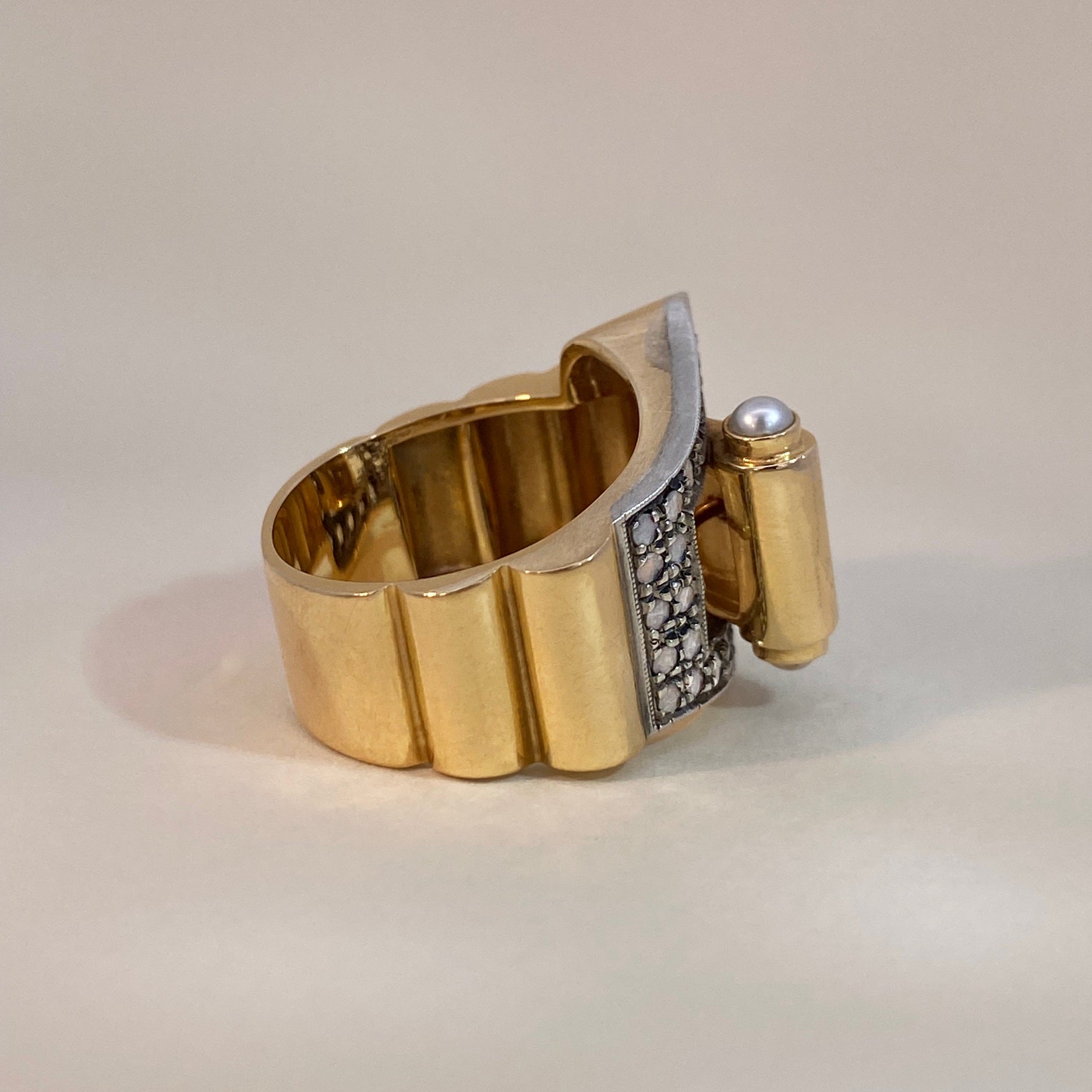 Golden Bold Belt Ring