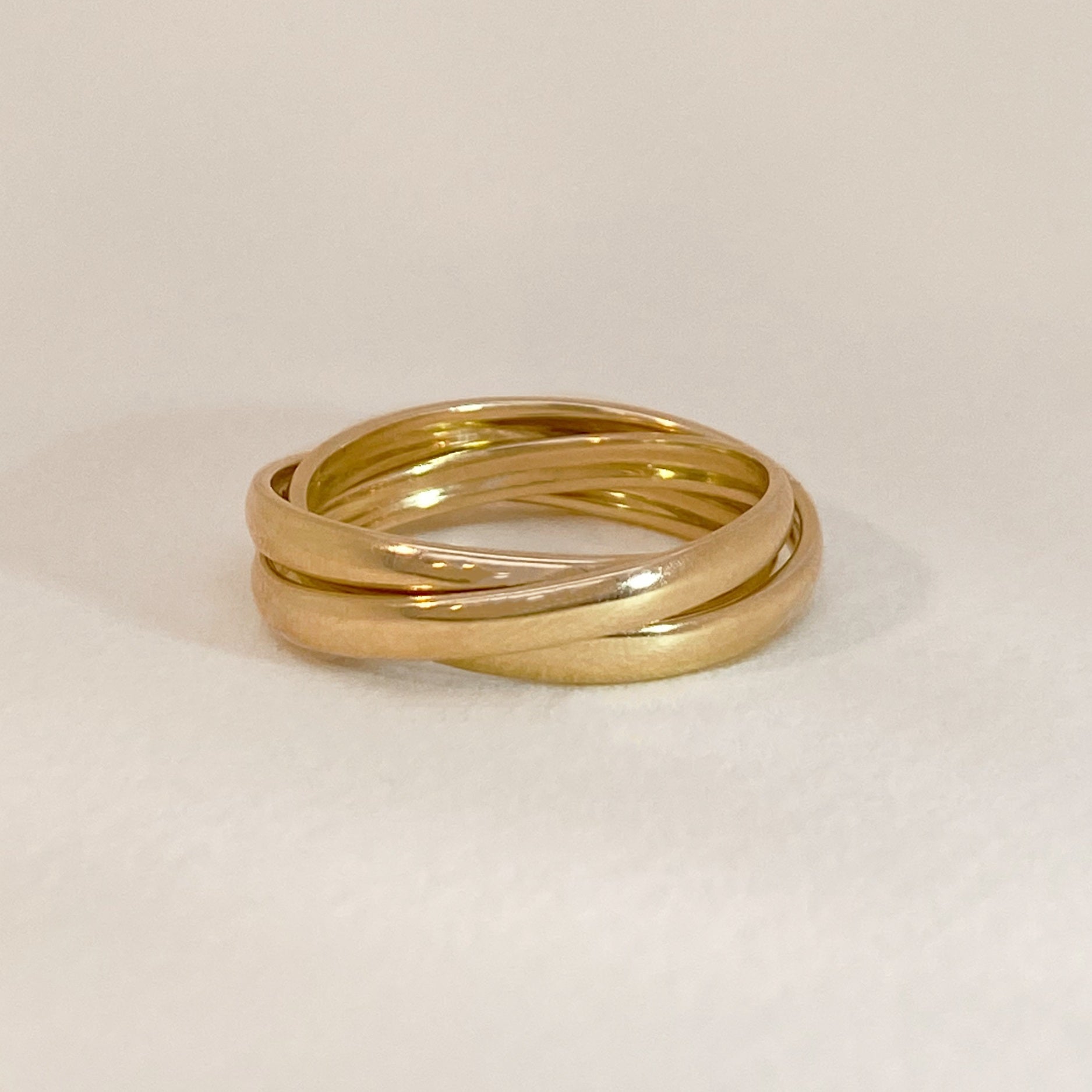 Golden Bold Golden Trio Ring