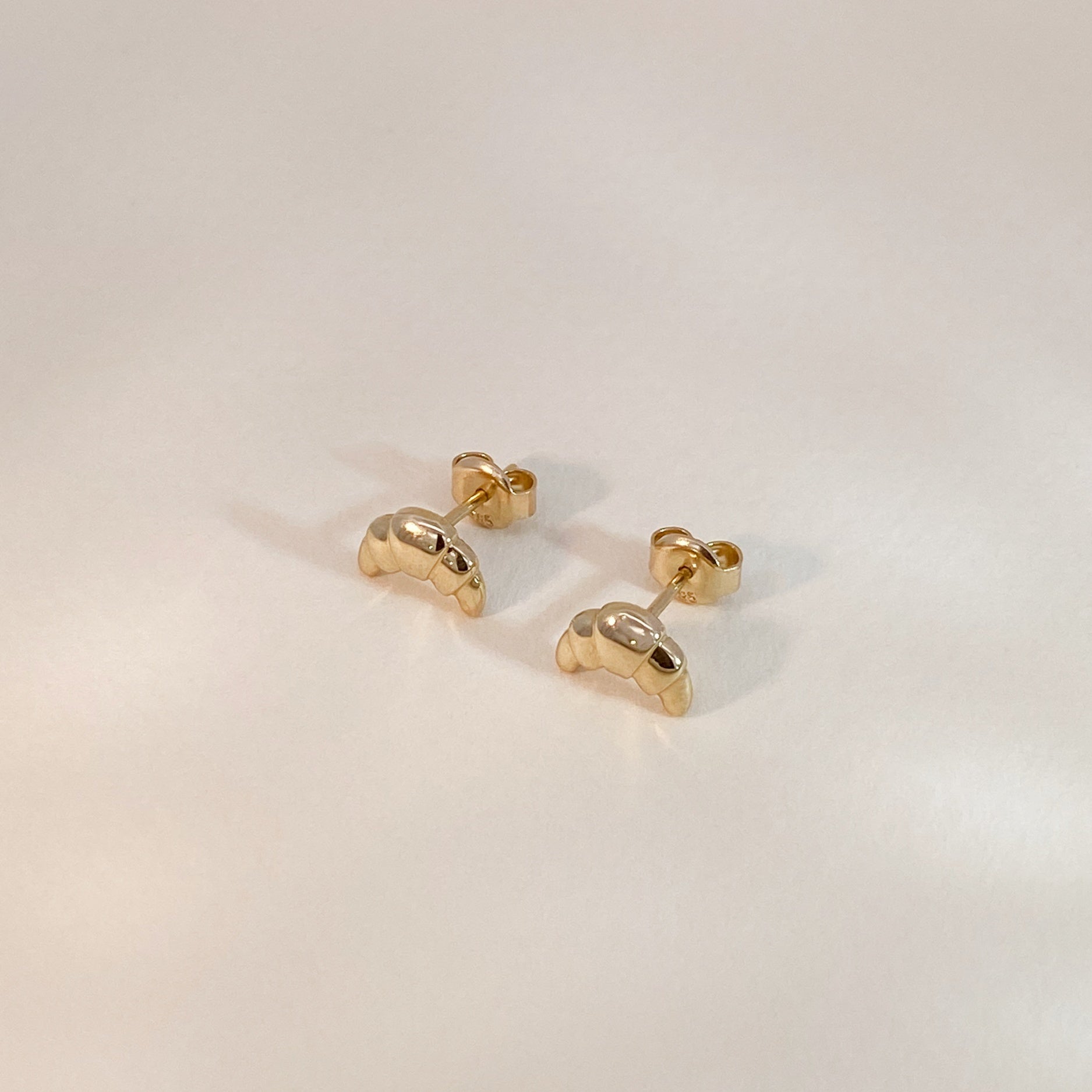 Golden Croissant Studs