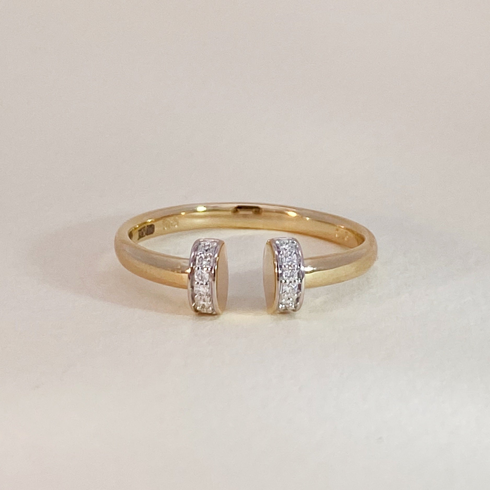 Golden Open Diamond Ring