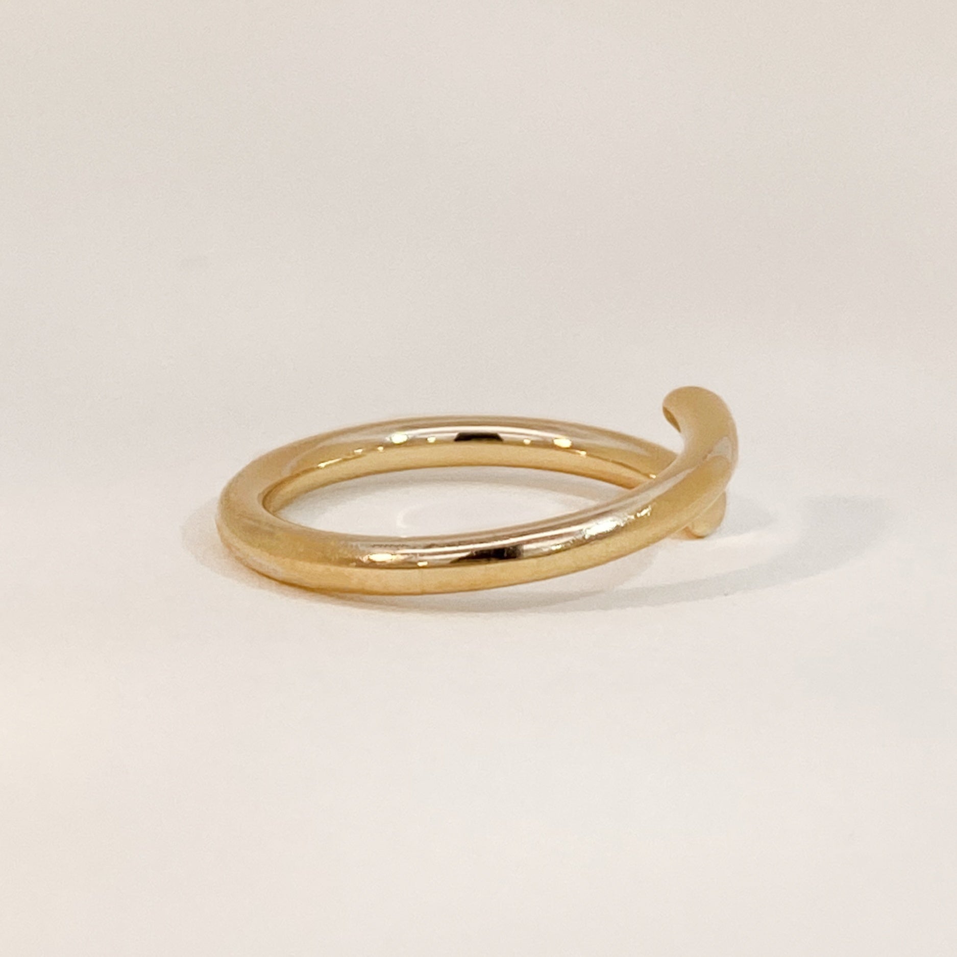 Golden Open Spiral Ring