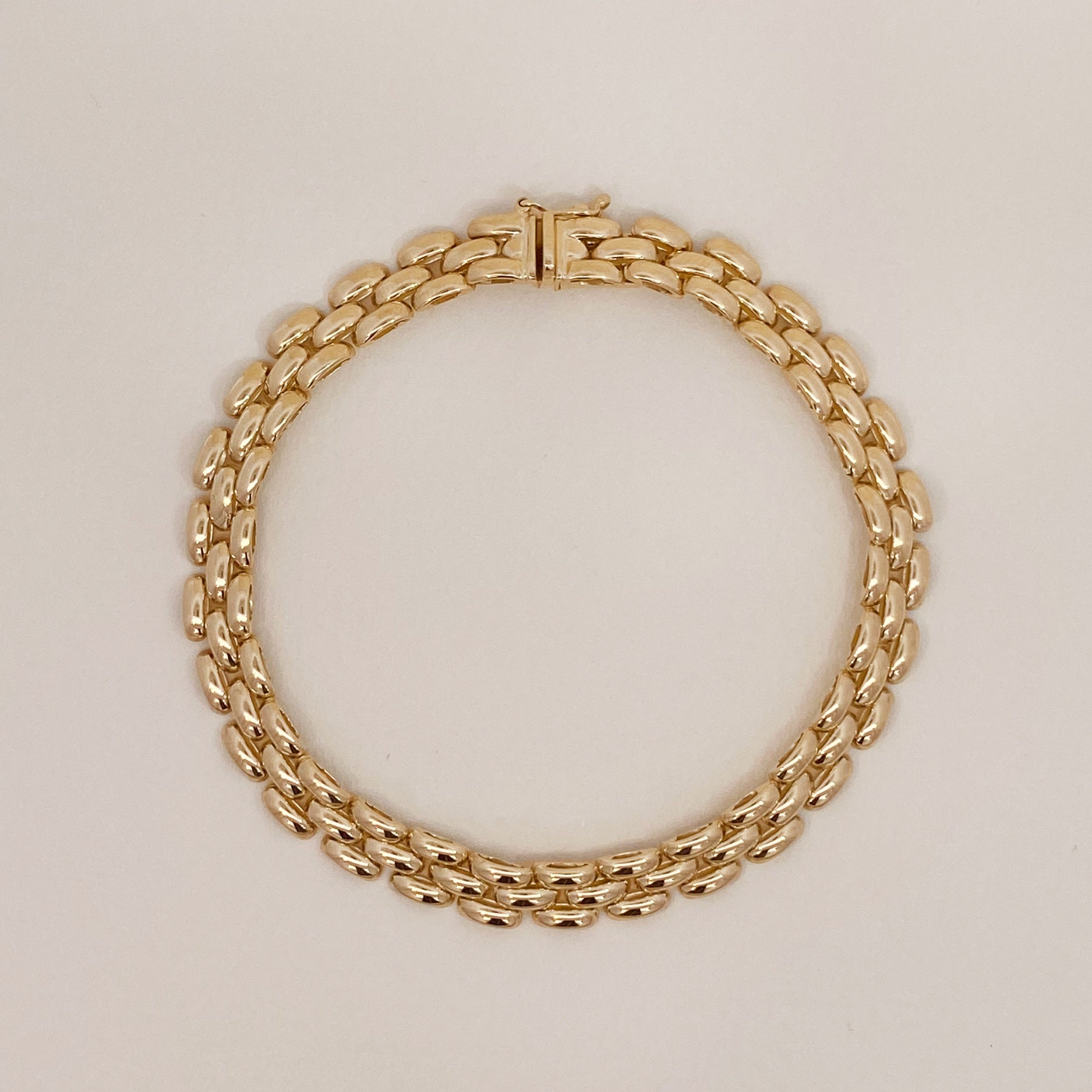 Golden Panther Link Bracelet