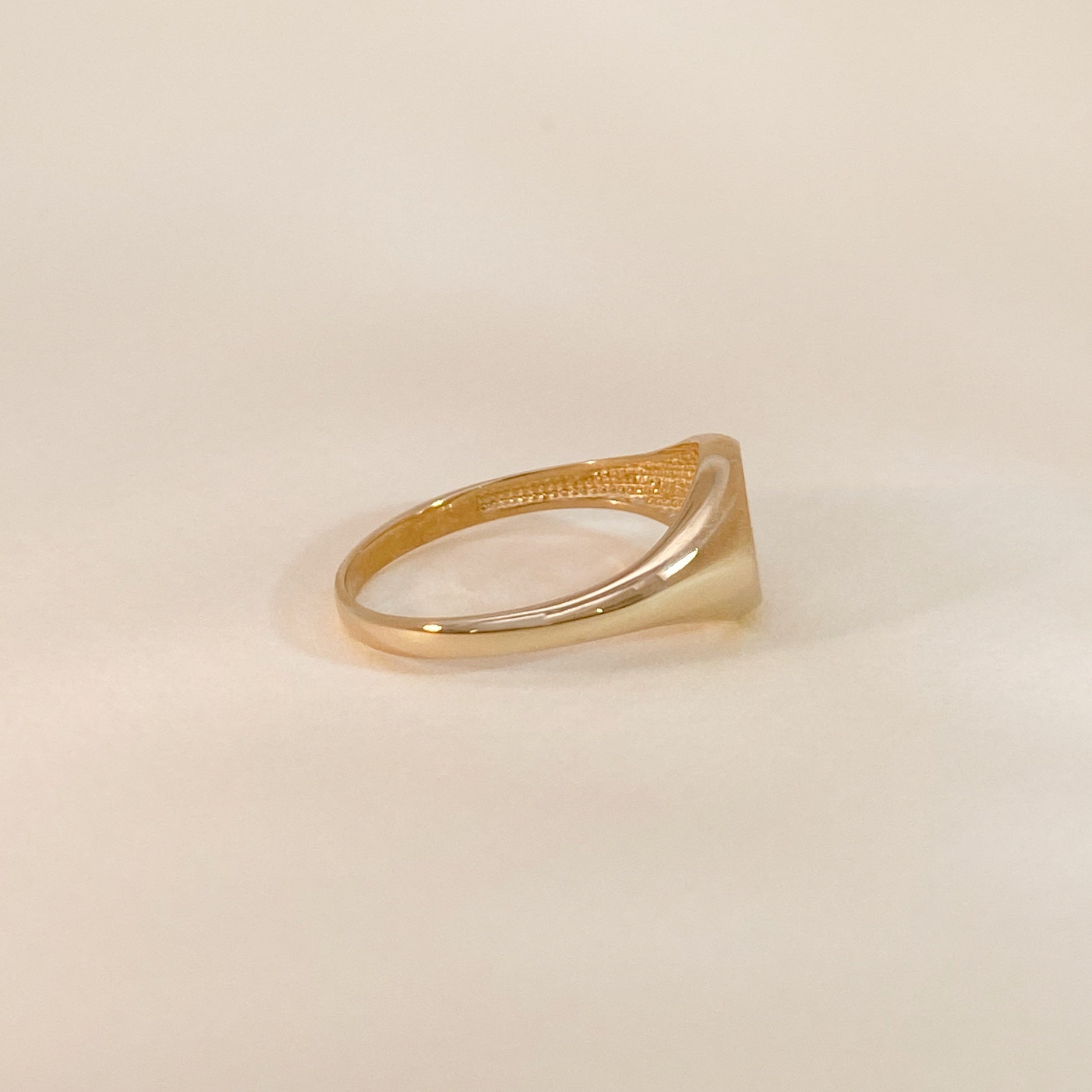 Golden Plain Signet Ring