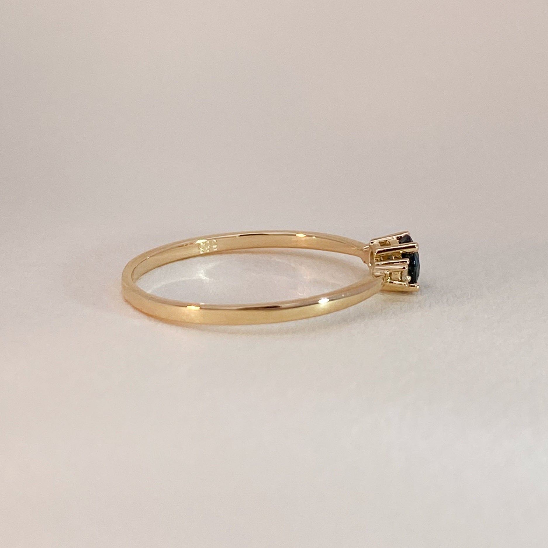 Golden Sapphire and Diamond Ring