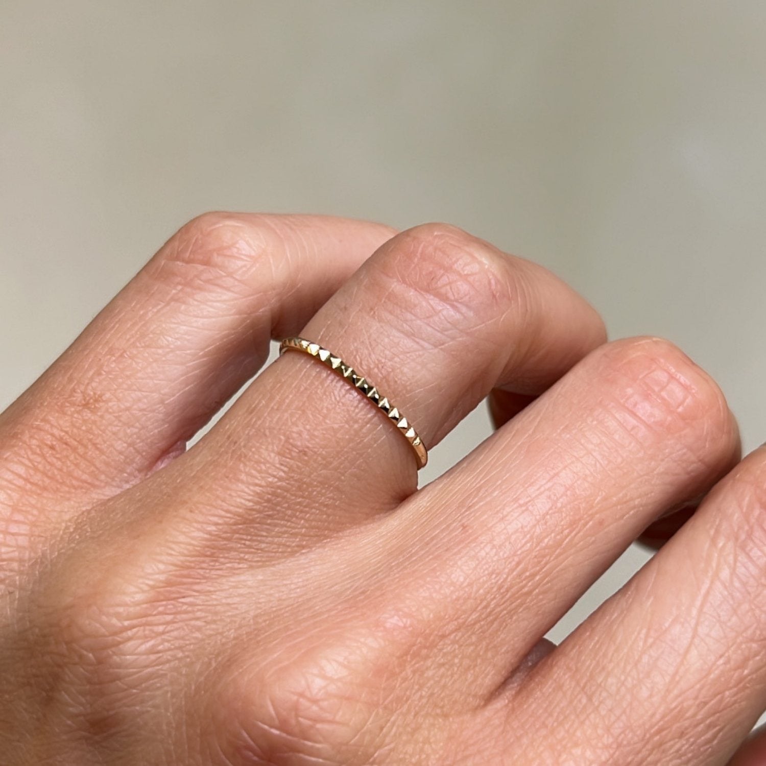 Golden Subtle Stud Ring