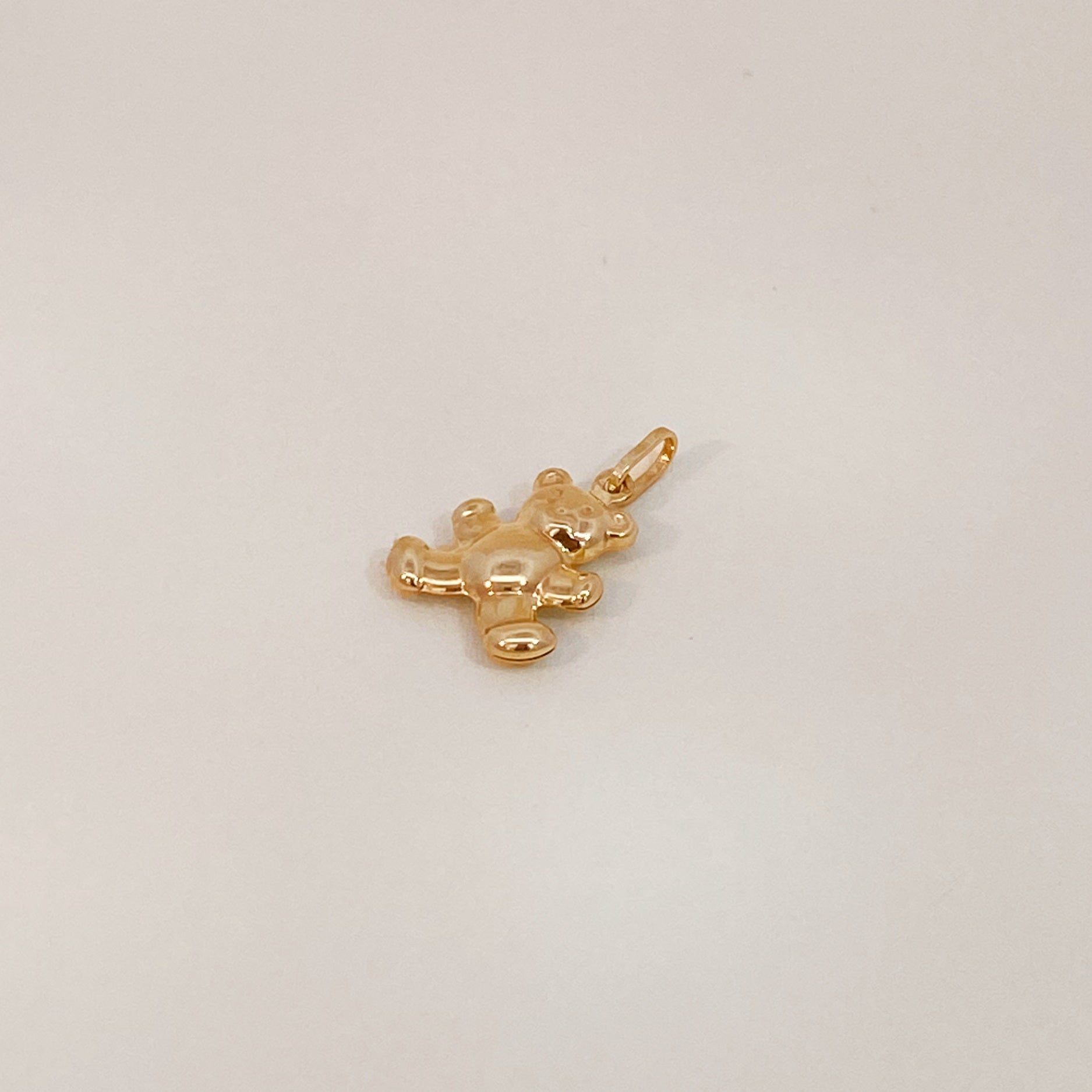 Golden Teddy Bear Charm