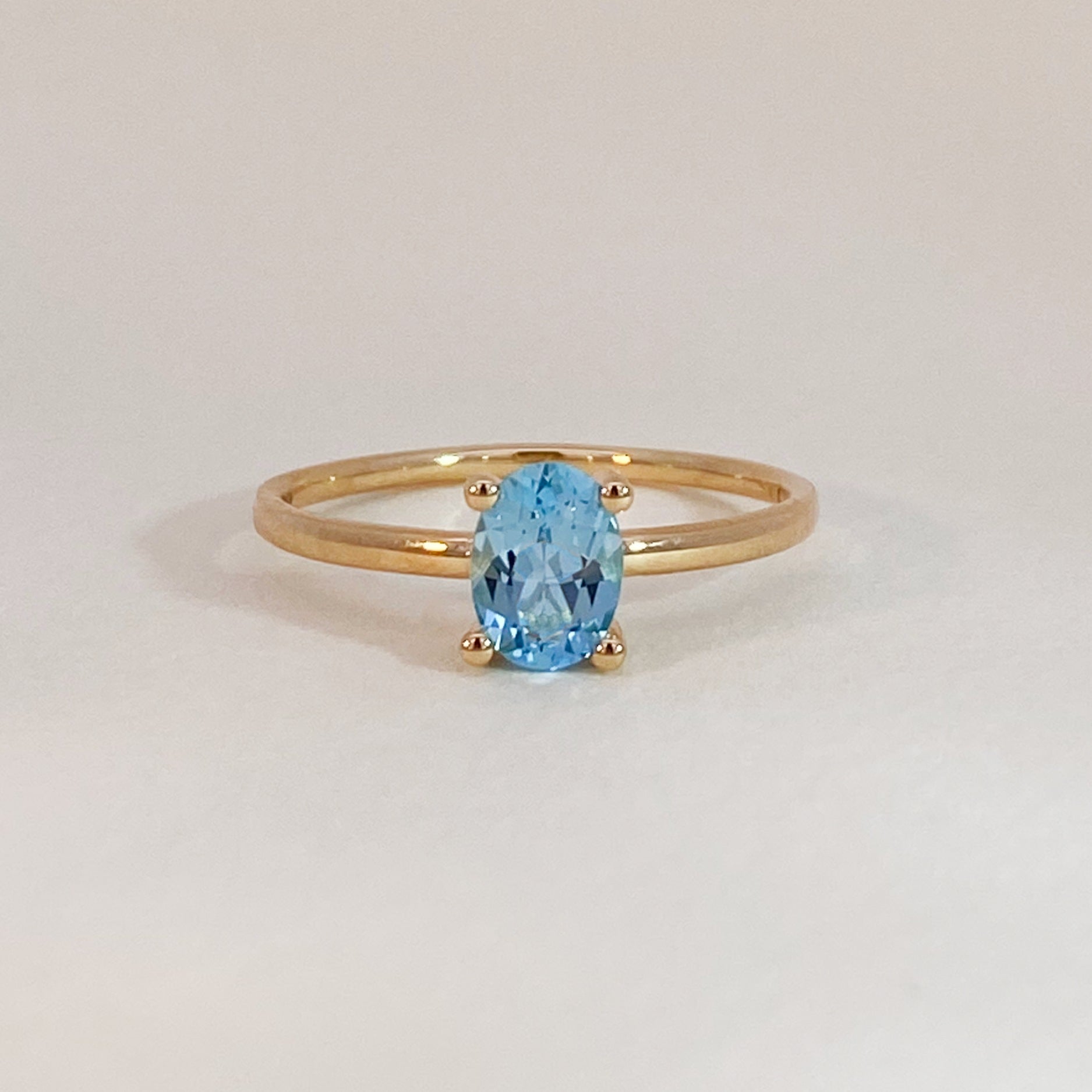 Golden Topaz Oval Ring