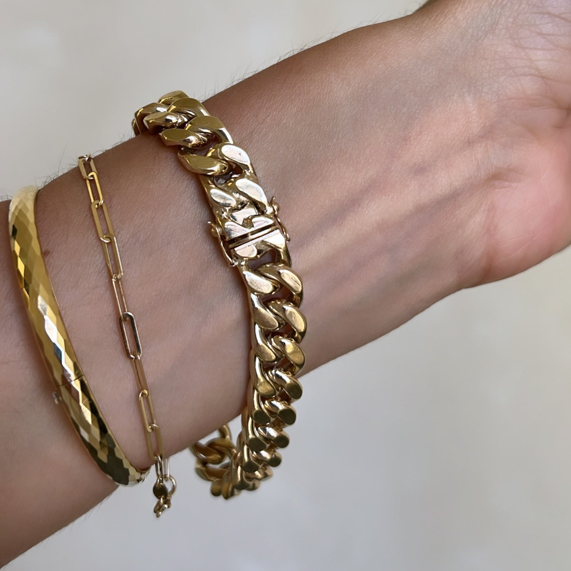 Golden Vintage Bold Cuban Bracelet