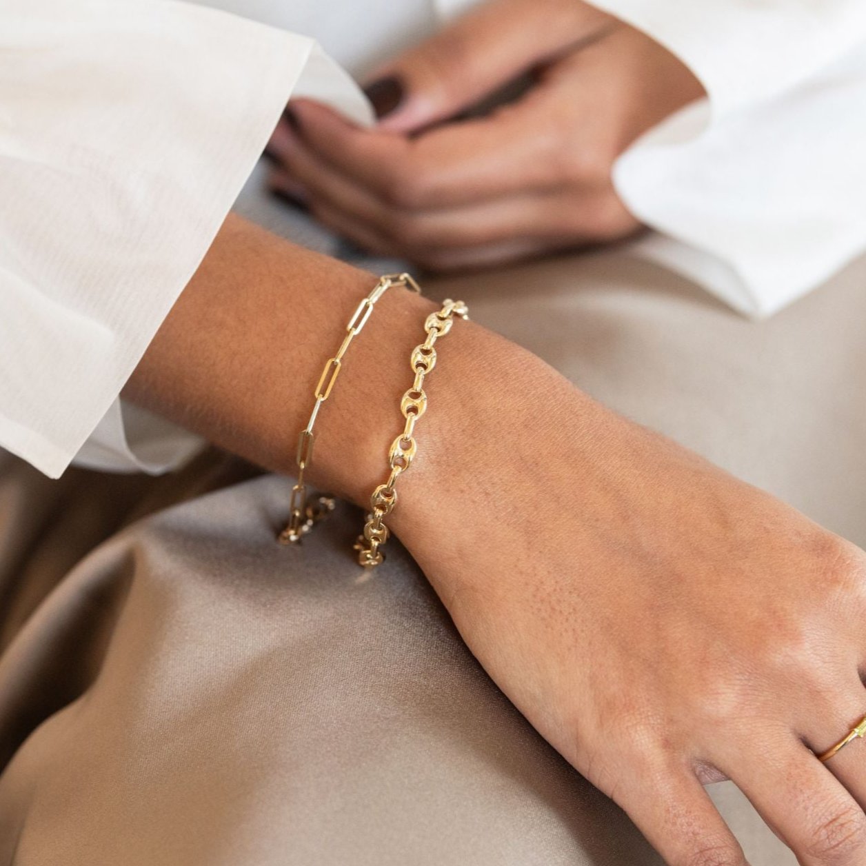 Gouden Koffie Boon Armband