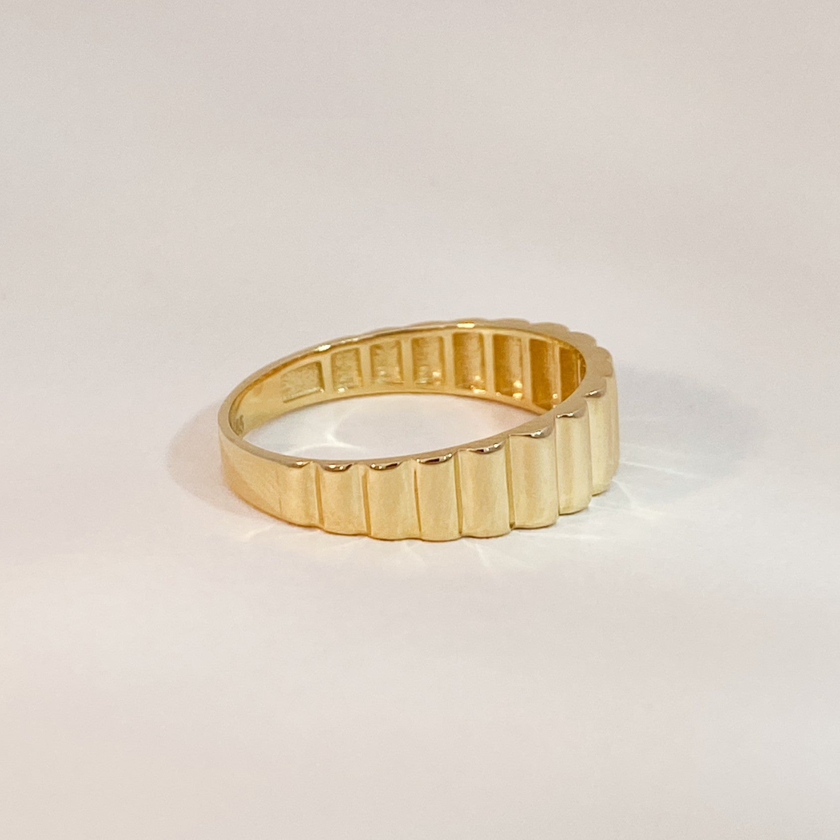 Gouden ring ribbels