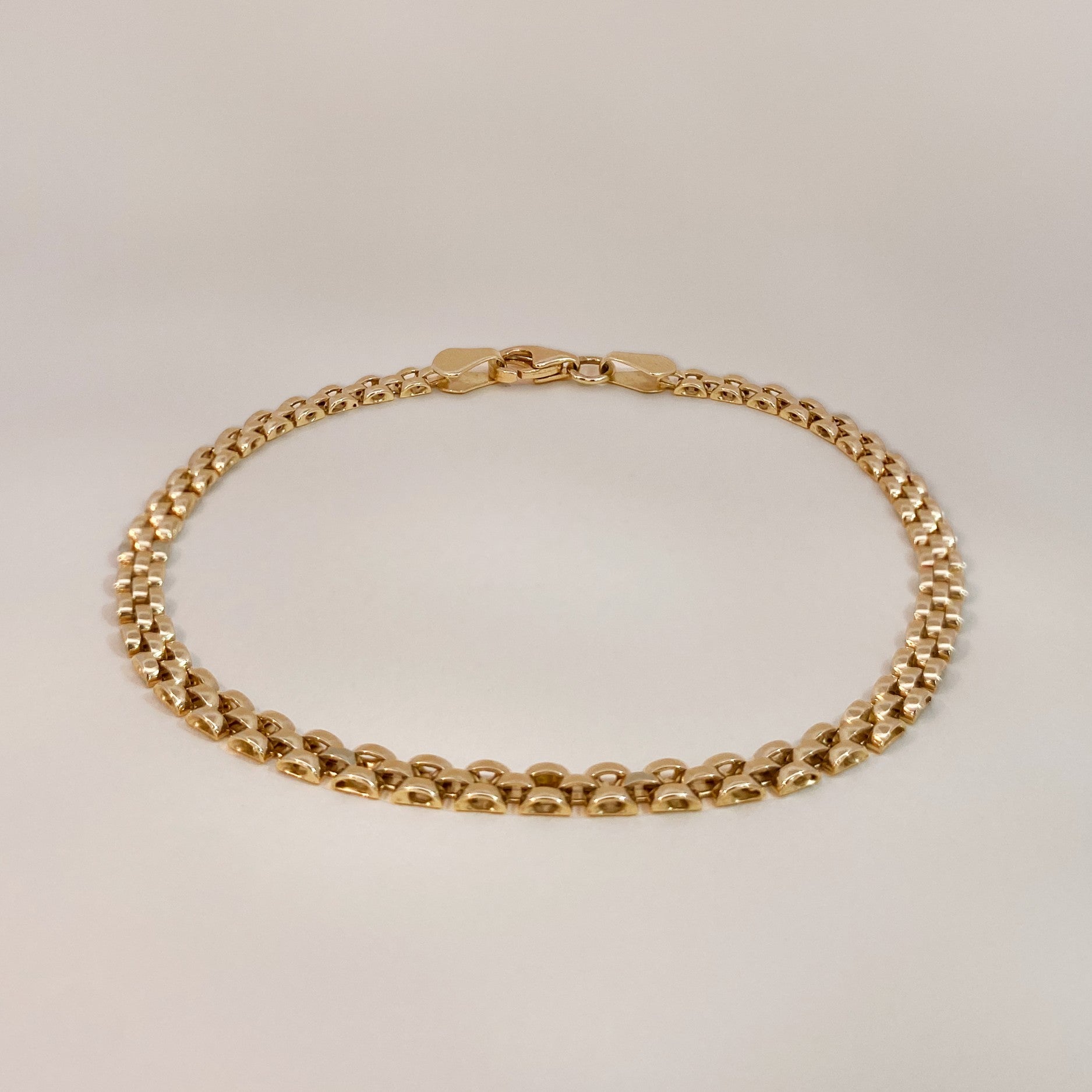 Gouden schakel armband