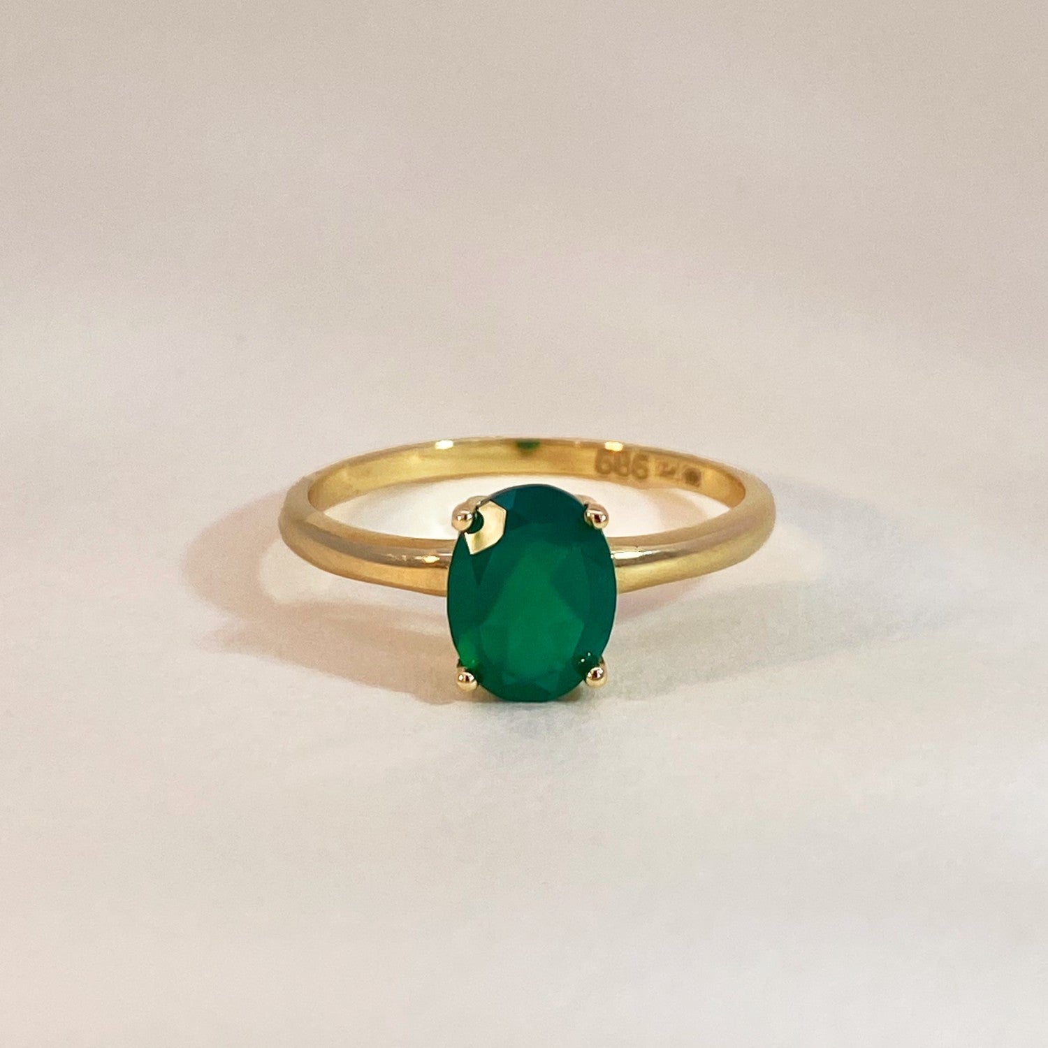 Groene agaat ring