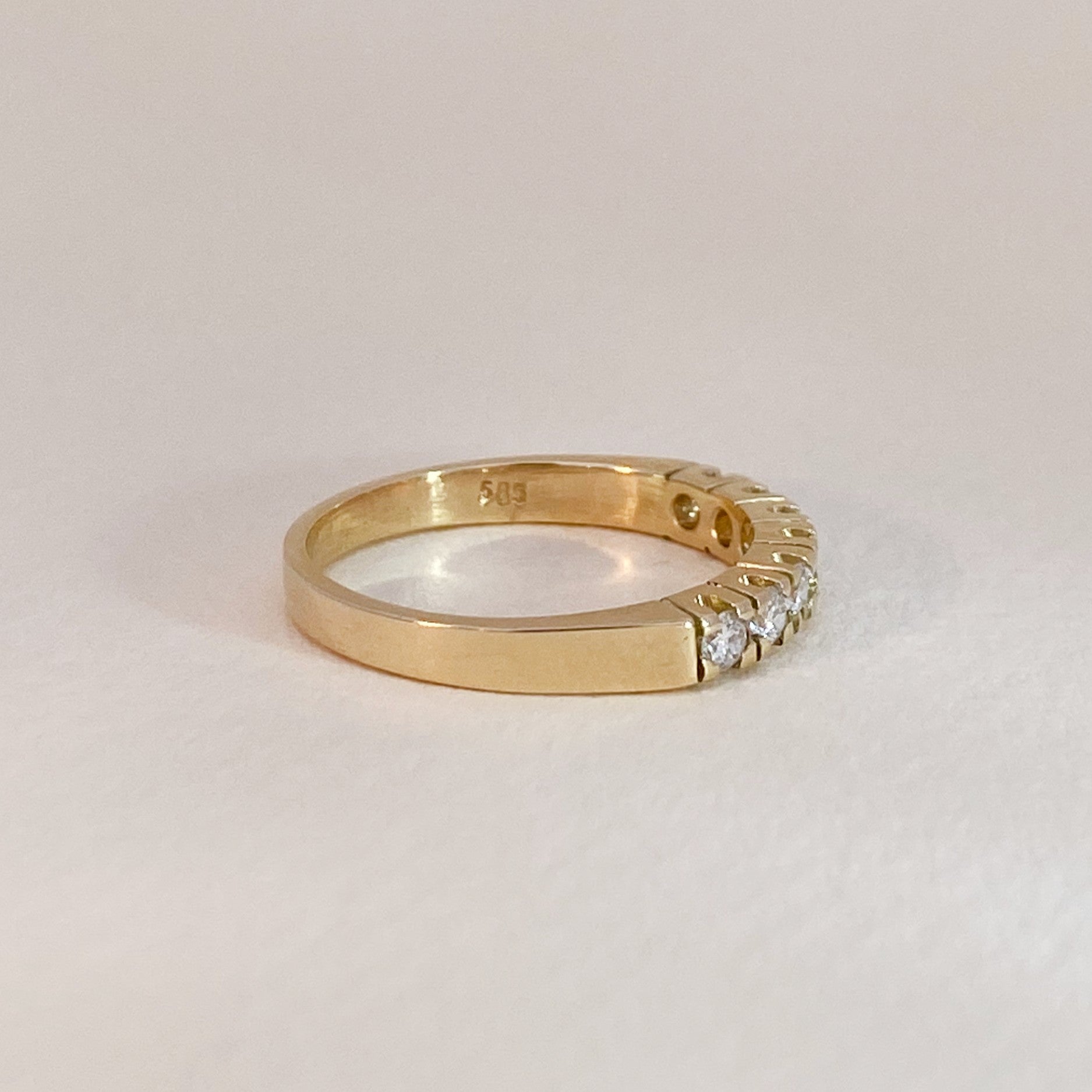 Medium Oro Diamanten Rij Ring