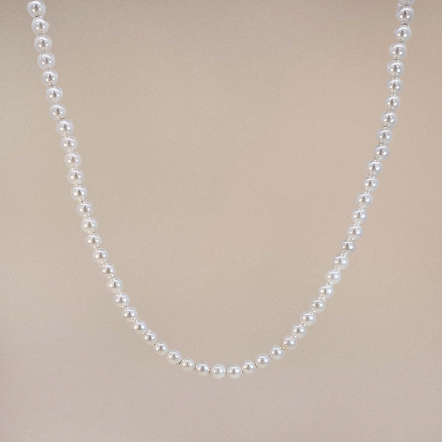 Mini Parel Necklace Silver