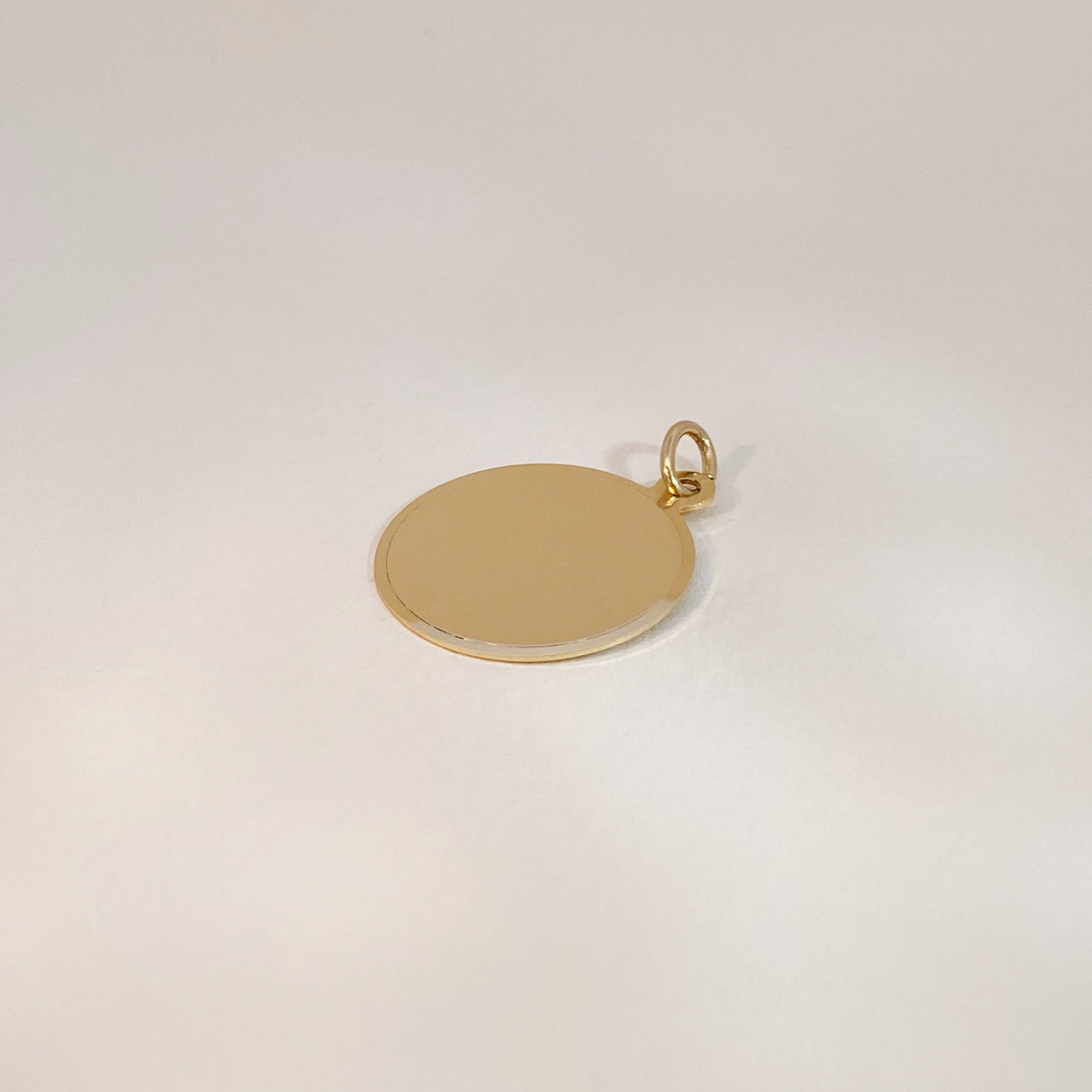 Mirror Coin Pendant Medium goud