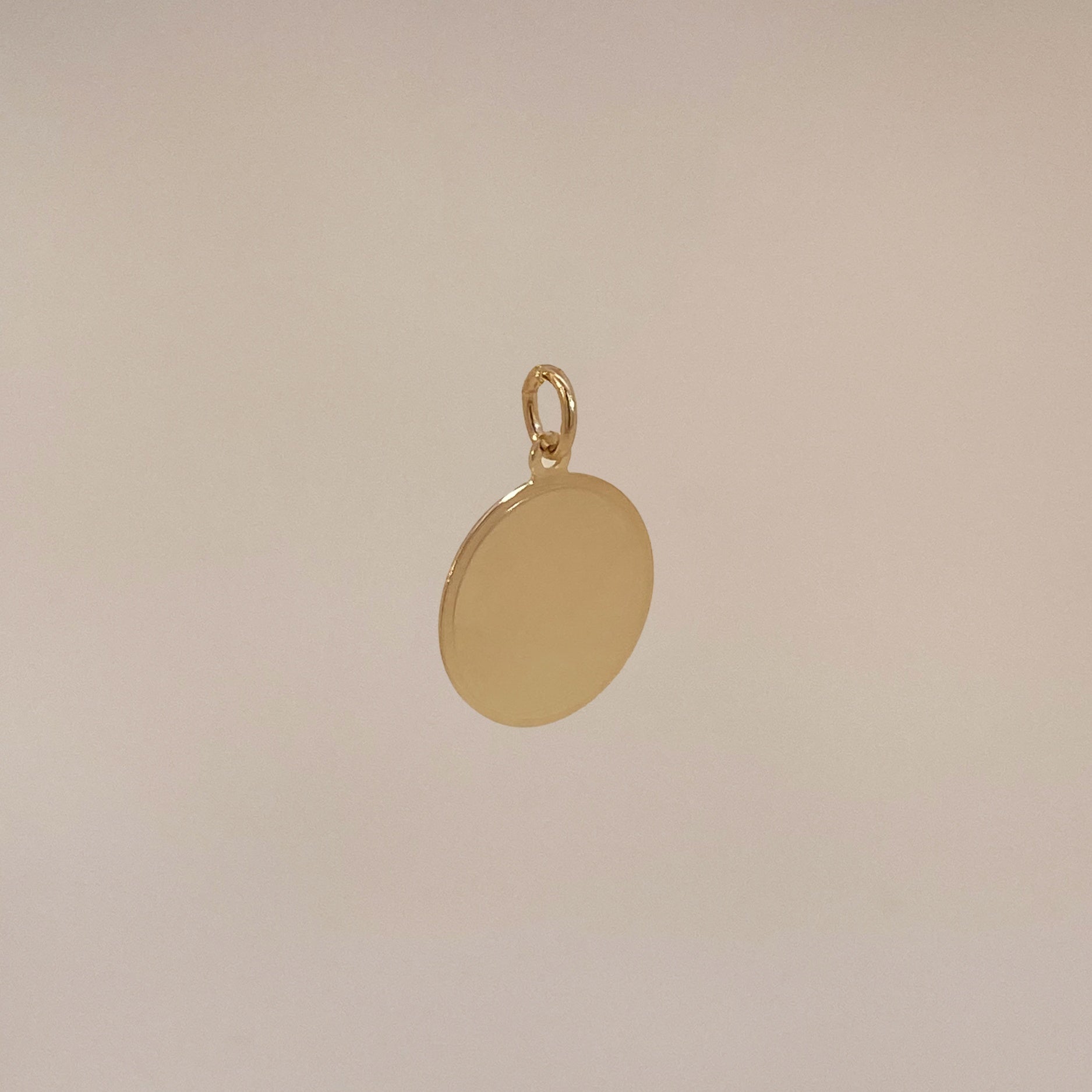 Mirror Coin Pendant Small Gold