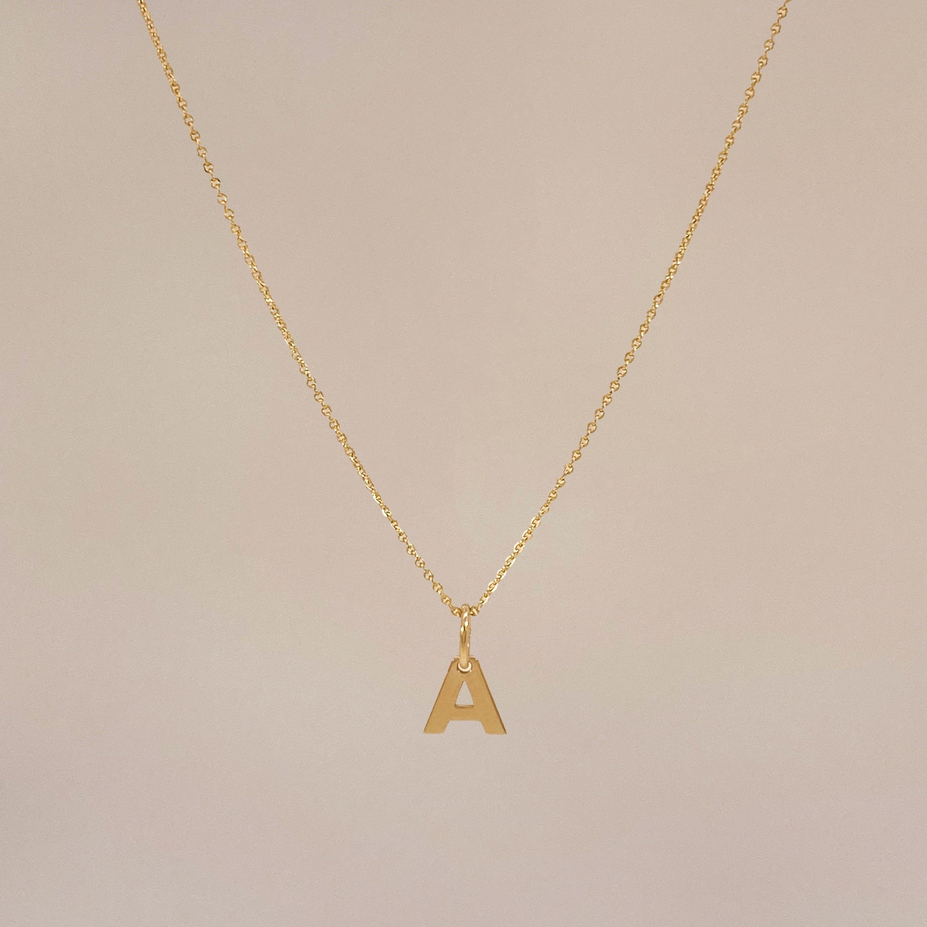 Necklace Letter Charm-A