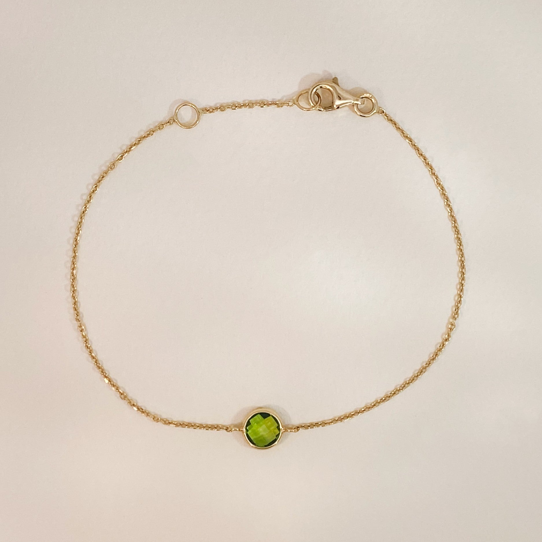 Peridot bracelet