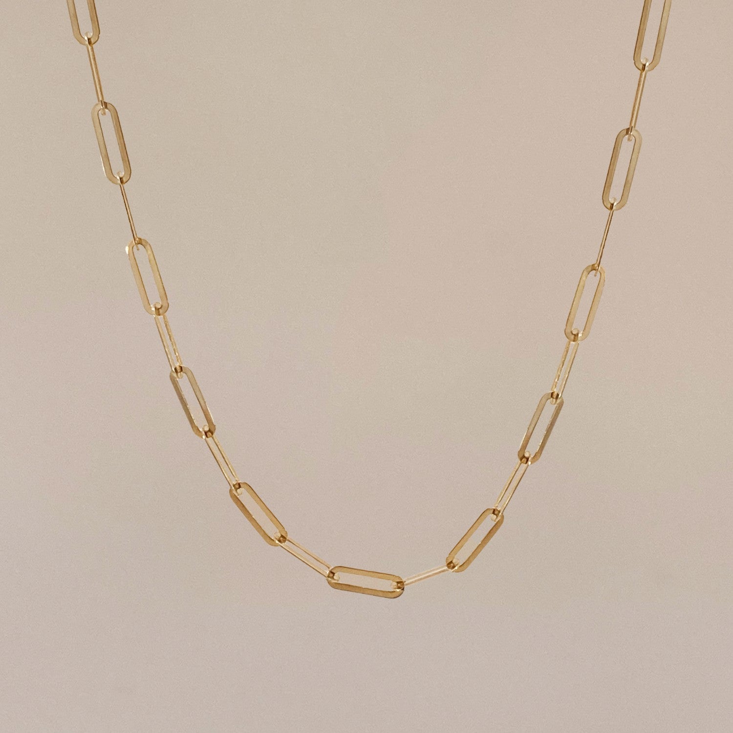 Platte Paperclip Ketting