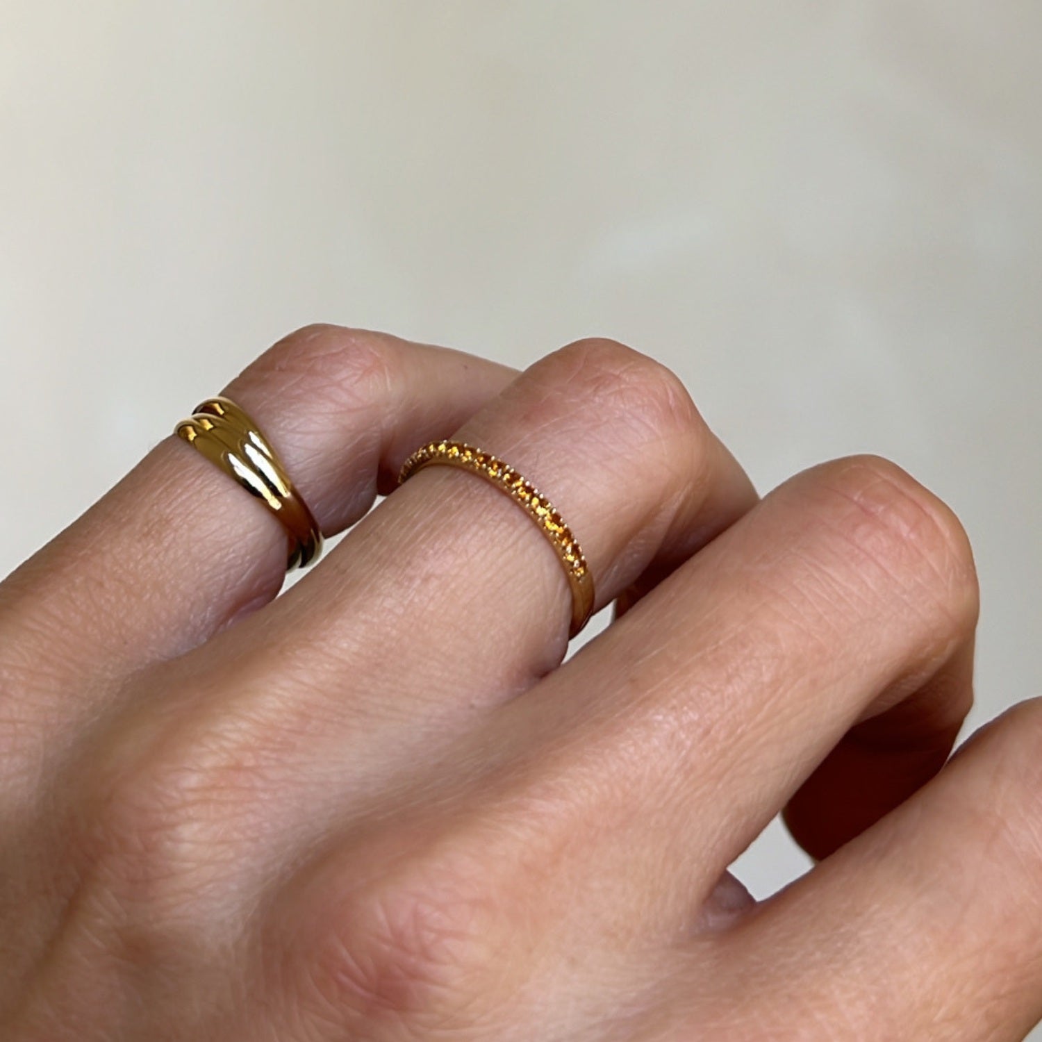 Row Ring Citrine