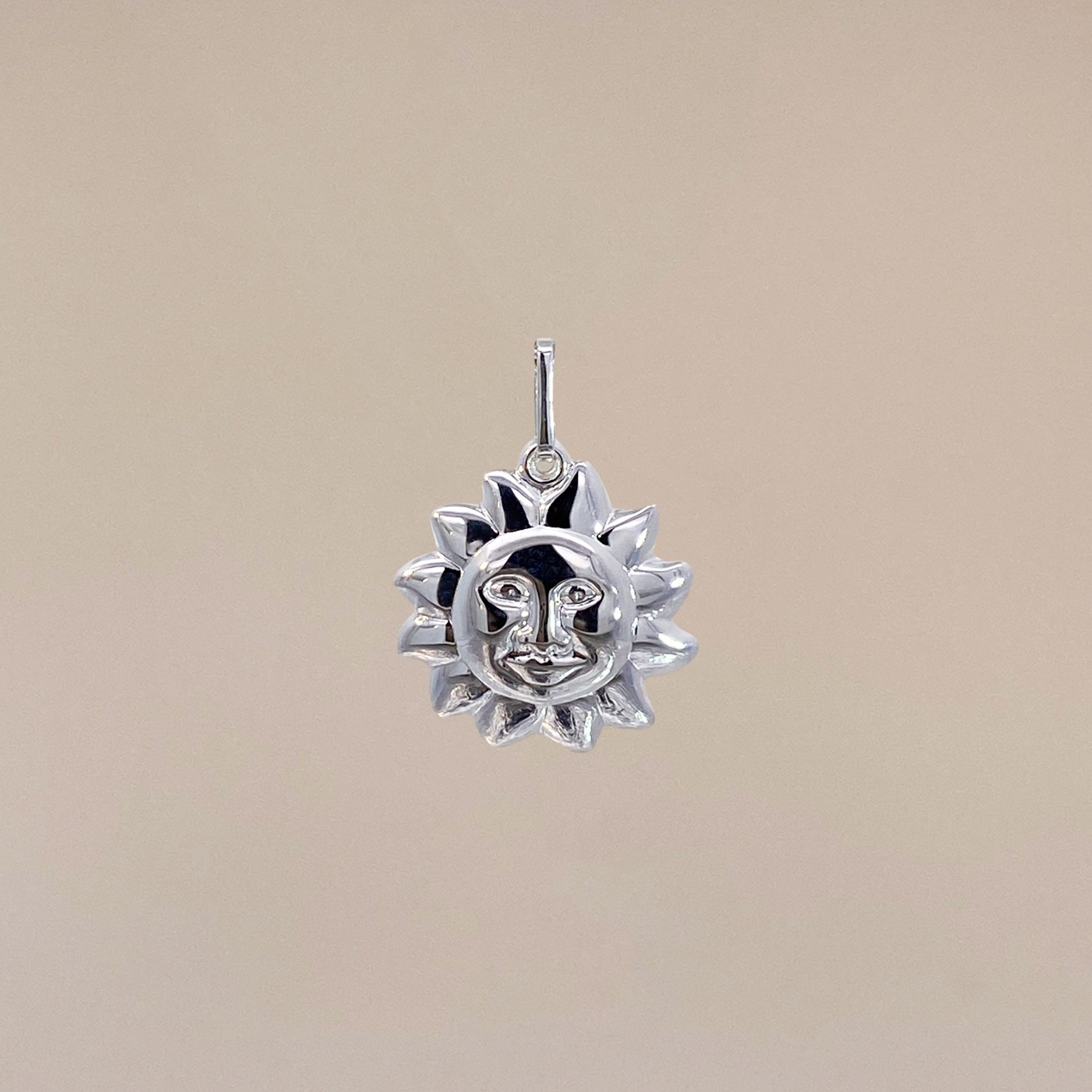 Silver Large Sun Charm