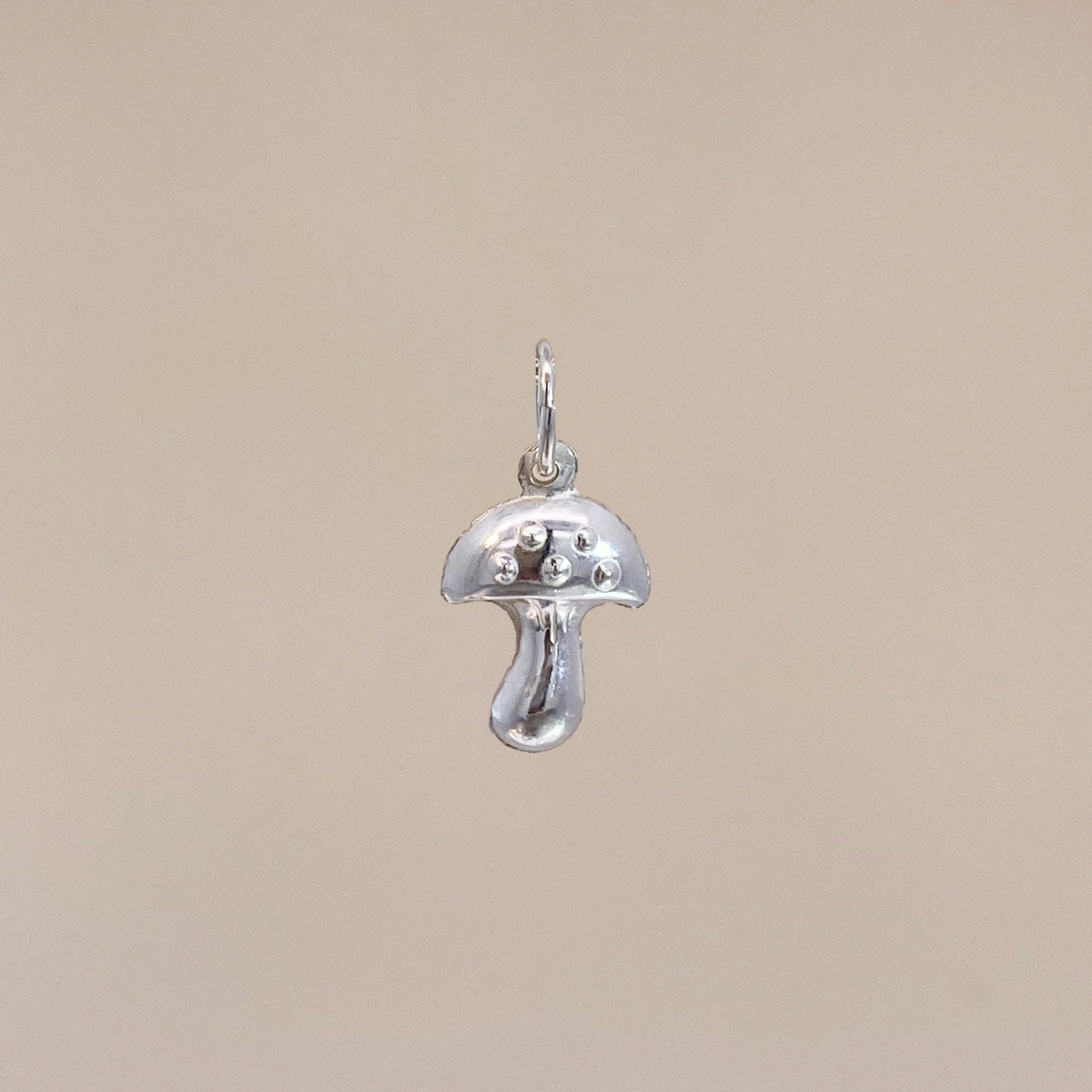 Silver Mushroom Charm