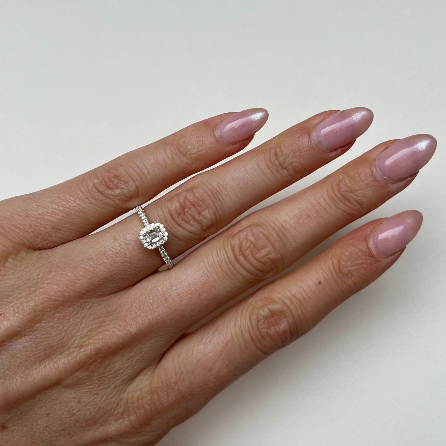 Solitaire Diamanten Halo Verlovingsring