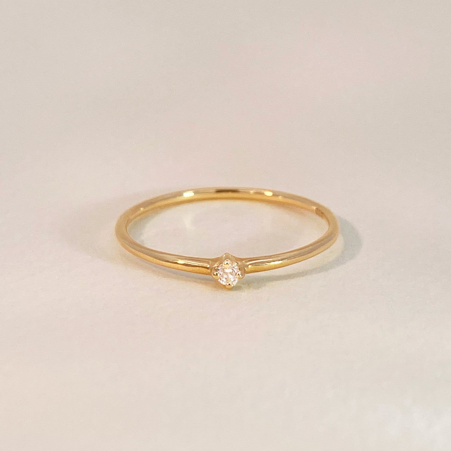 Solitaire kristal ring