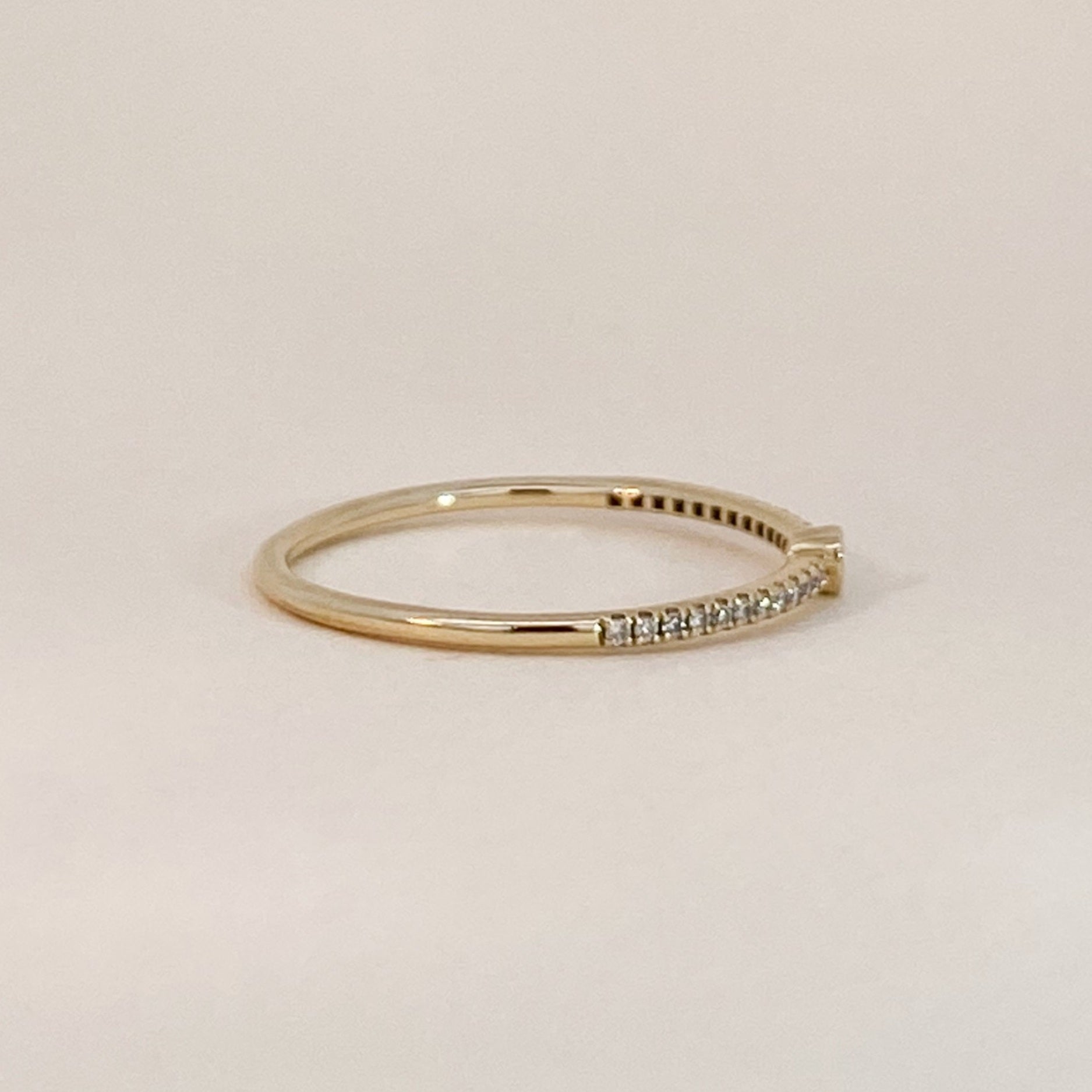 Stackable Diamond Ring Golden